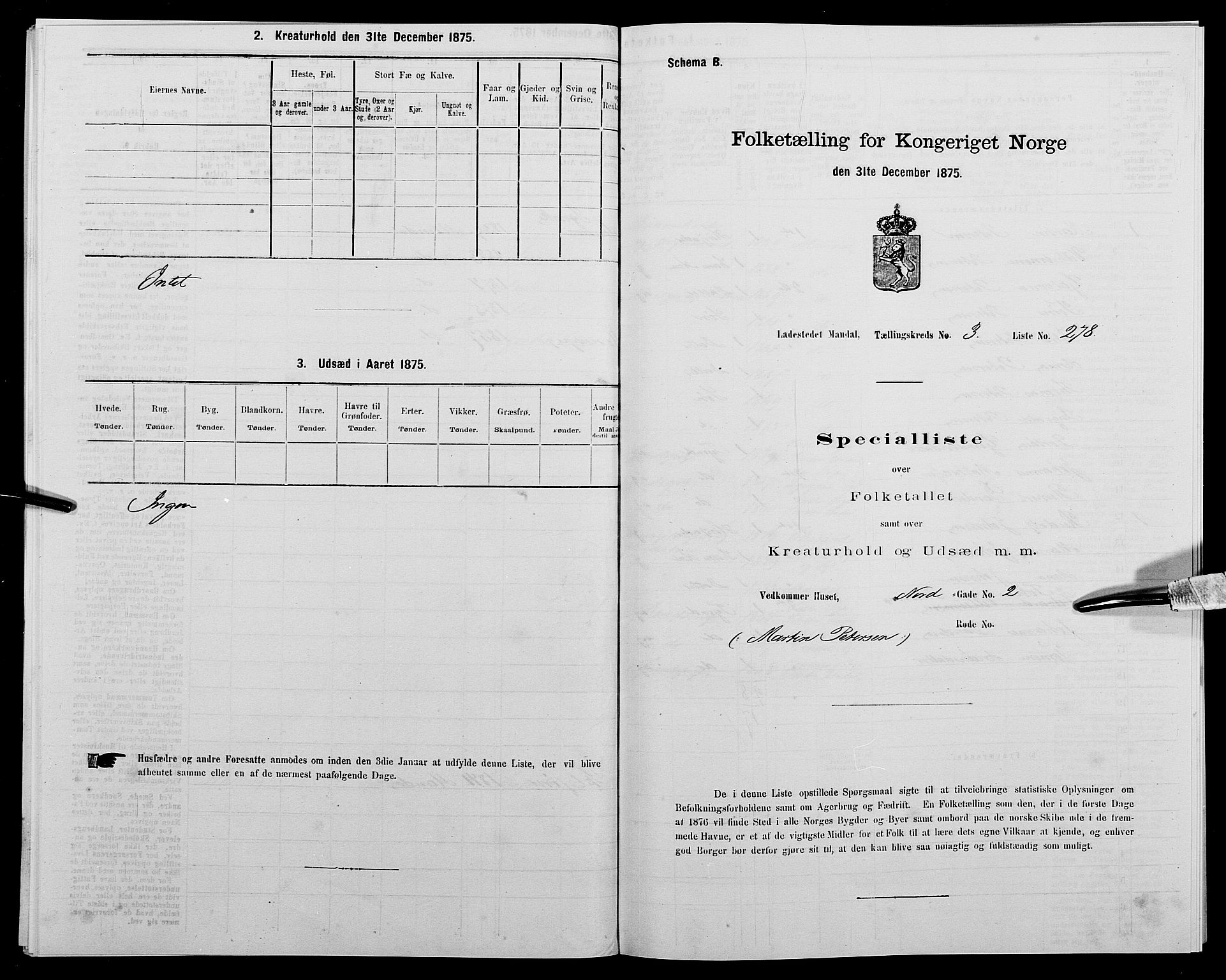 SAK, 1875 census for 1002B Mandal/Mandal, 1875, p. 584