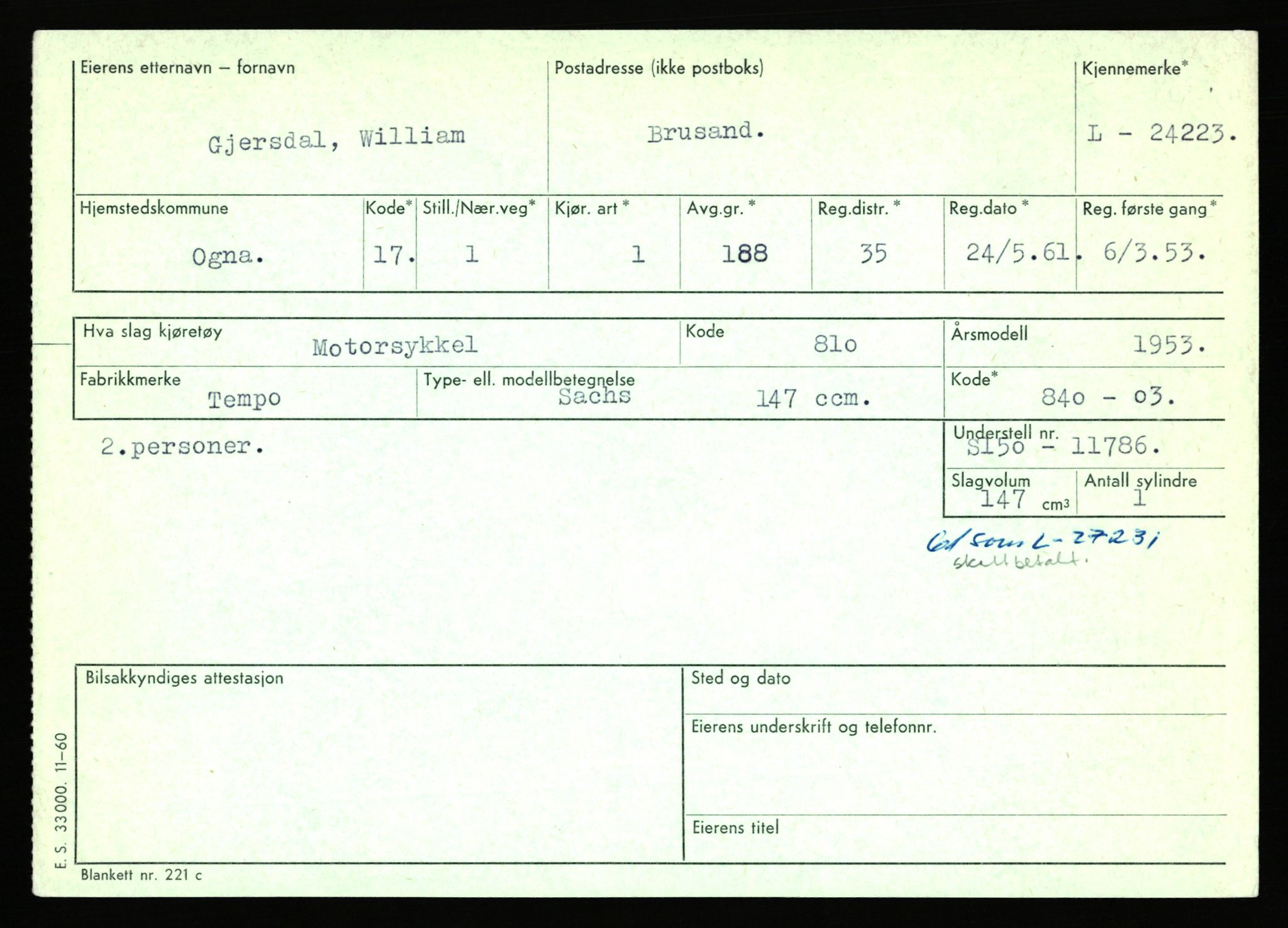 Stavanger trafikkstasjon, AV/SAST-A-101942/0/F/L0041: L-24000 - L-24599, 1930-1971, p. 815