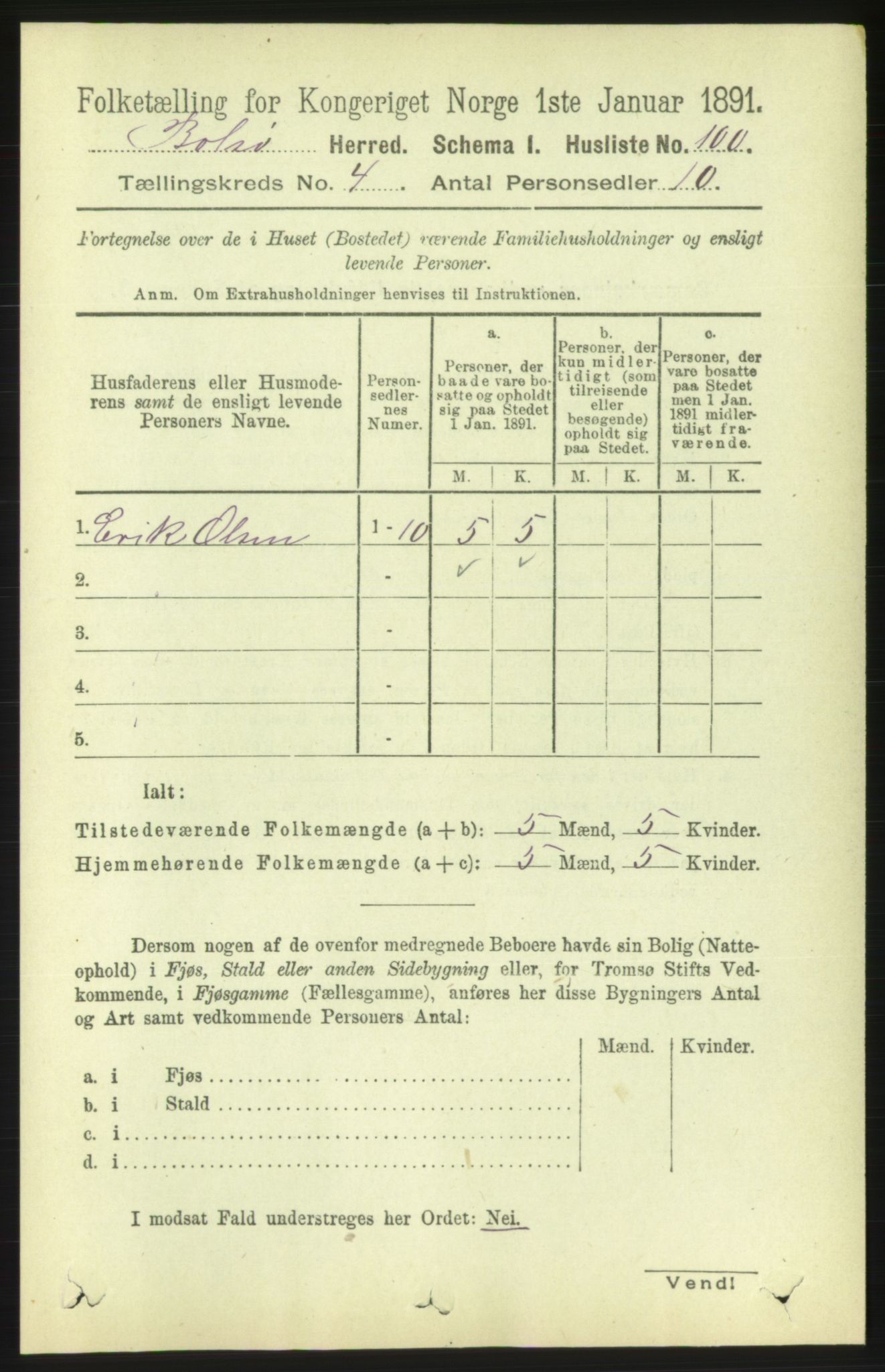 RA, 1891 census for 1544 Bolsøy, 1891, p. 2397