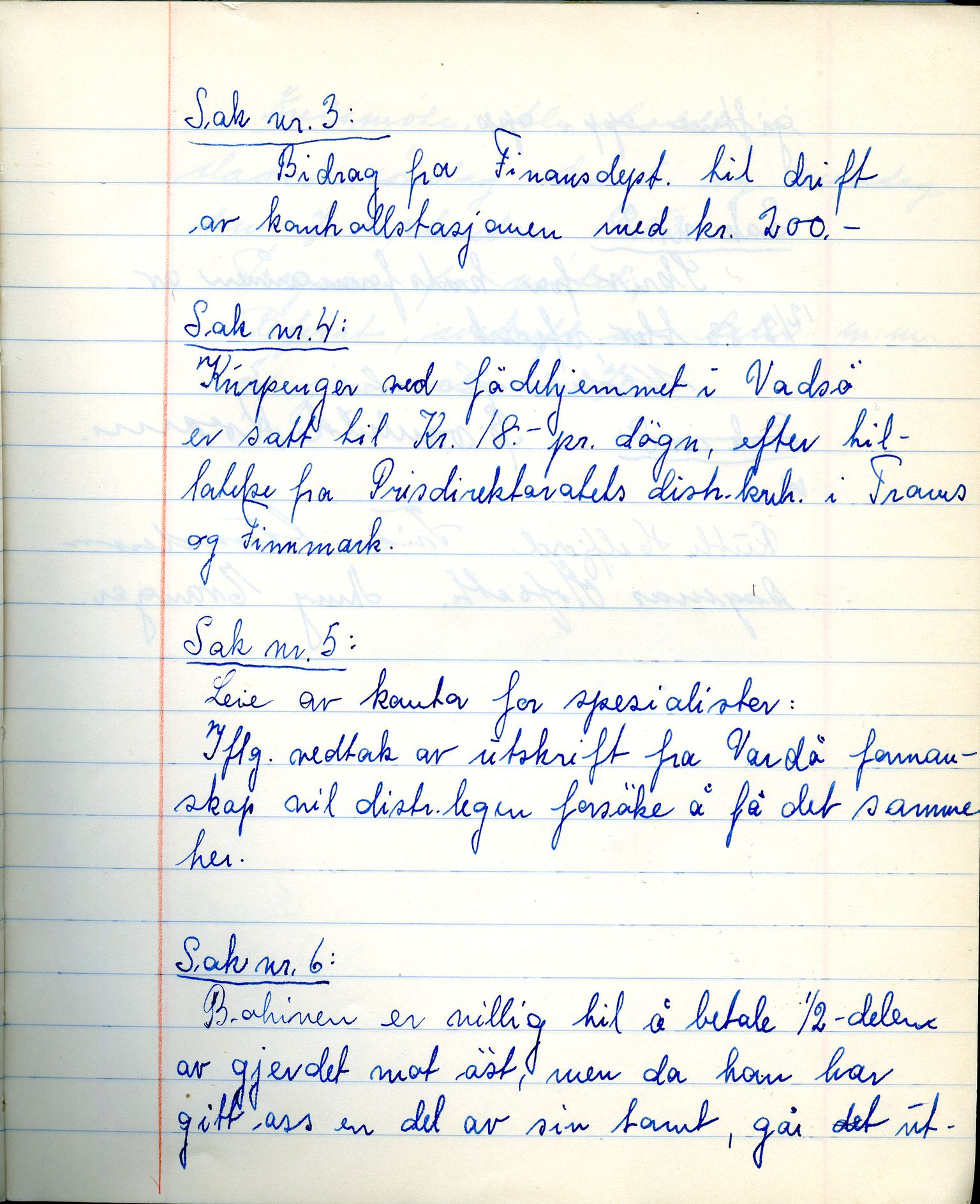 Vadsø sanitetsforening, FMFB/A-1060/A/Aa/L0002: Møtebok, 1952-1964, p. 18