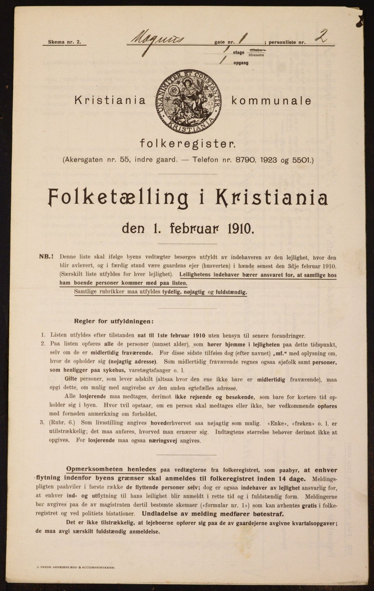 OBA, Municipal Census 1910 for Kristiania, 1910, p. 57239