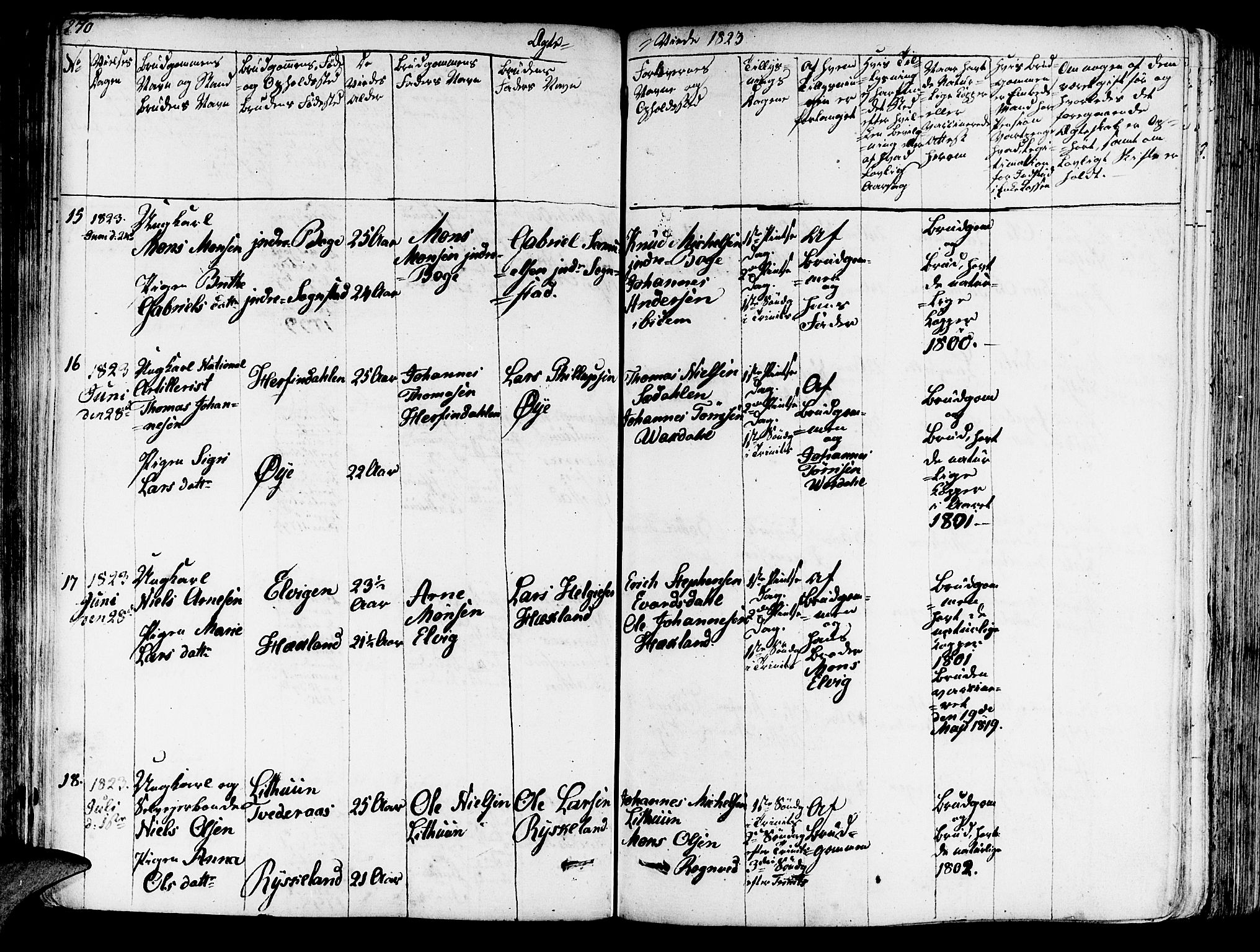 Haus sokneprestembete, AV/SAB-A-75601/H/Haa: Parish register (official) no. A 13, 1821-1827, p. 270