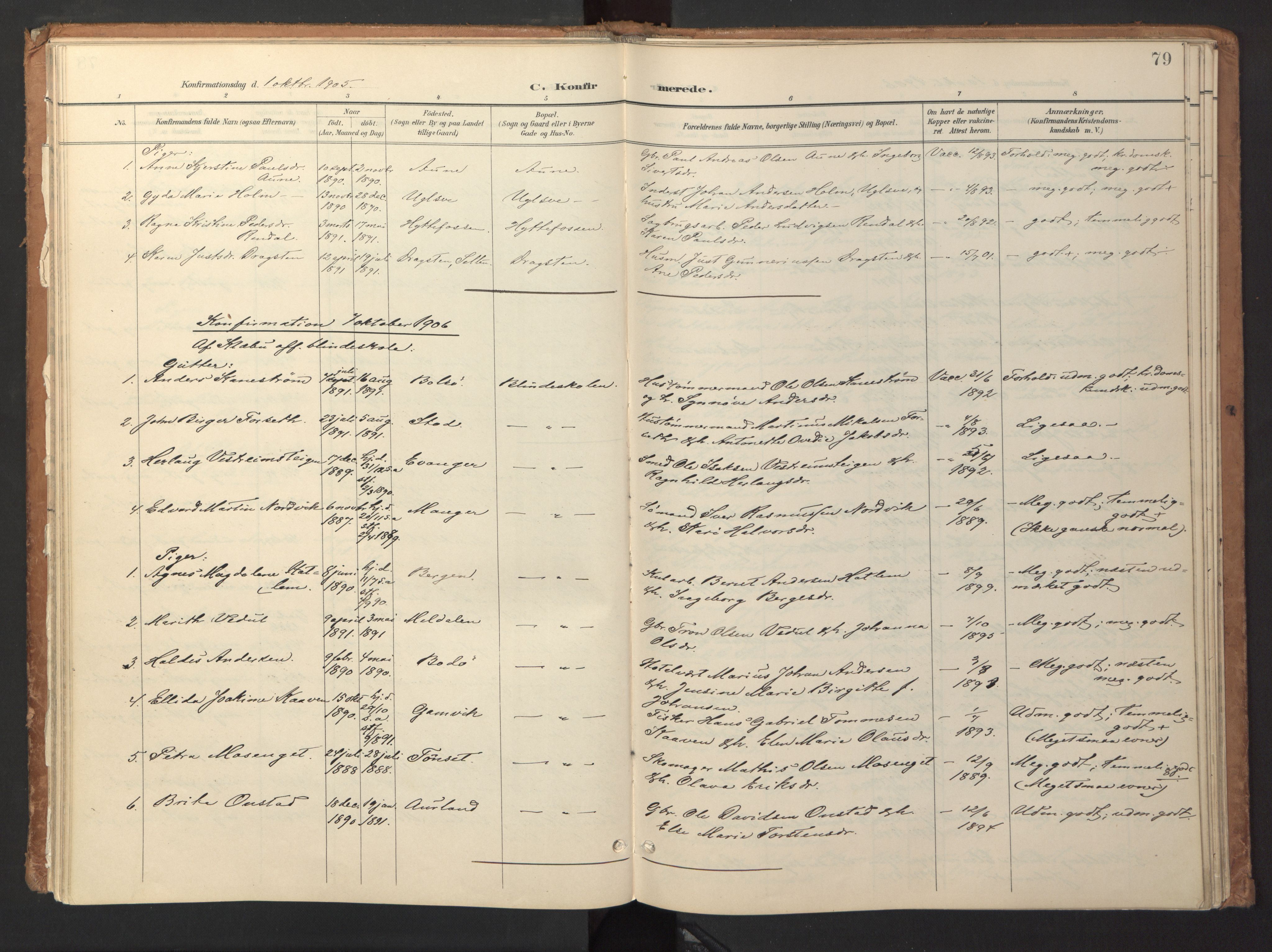 Ministerialprotokoller, klokkerbøker og fødselsregistre - Sør-Trøndelag, SAT/A-1456/618/L0448: Parish register (official) no. 618A11, 1898-1916, p. 79