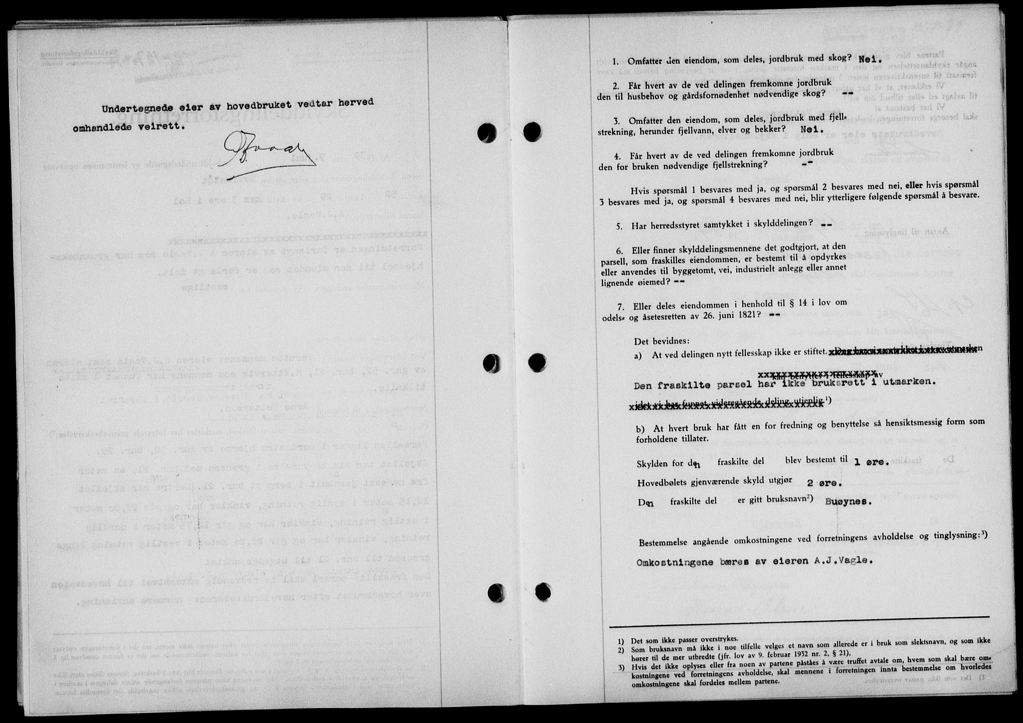 Lofoten sorenskriveri, SAT/A-0017/1/2/2C/L0005a: Mortgage book no. 5a, 1939-1939, Diary no: : 1270/1939