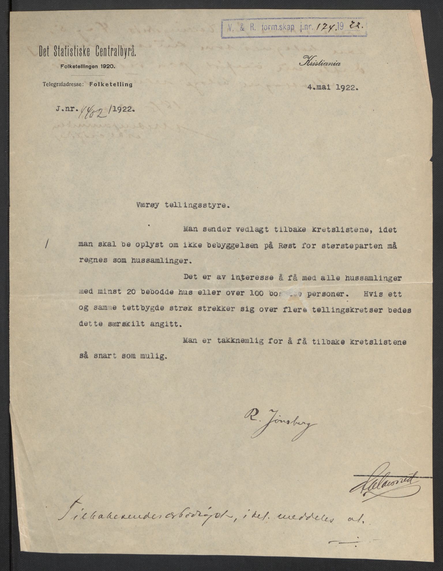 SAT, 1920 census for Værøy, 1920, p. 3