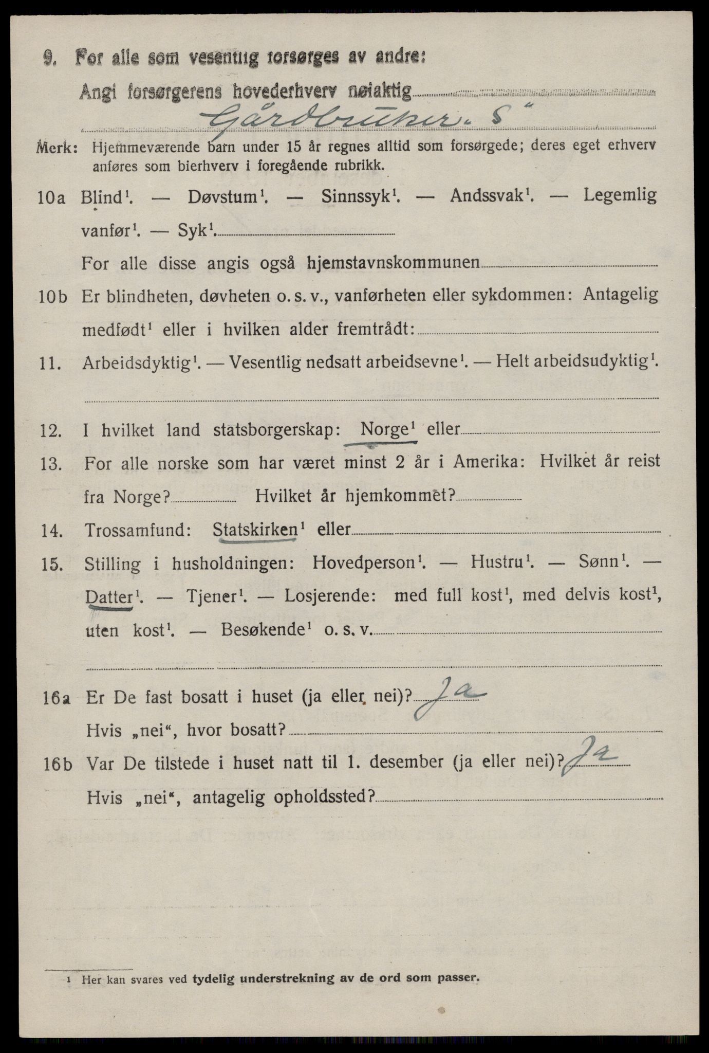 SAST, 1920 census for Rennesøy, 1920, p. 2367