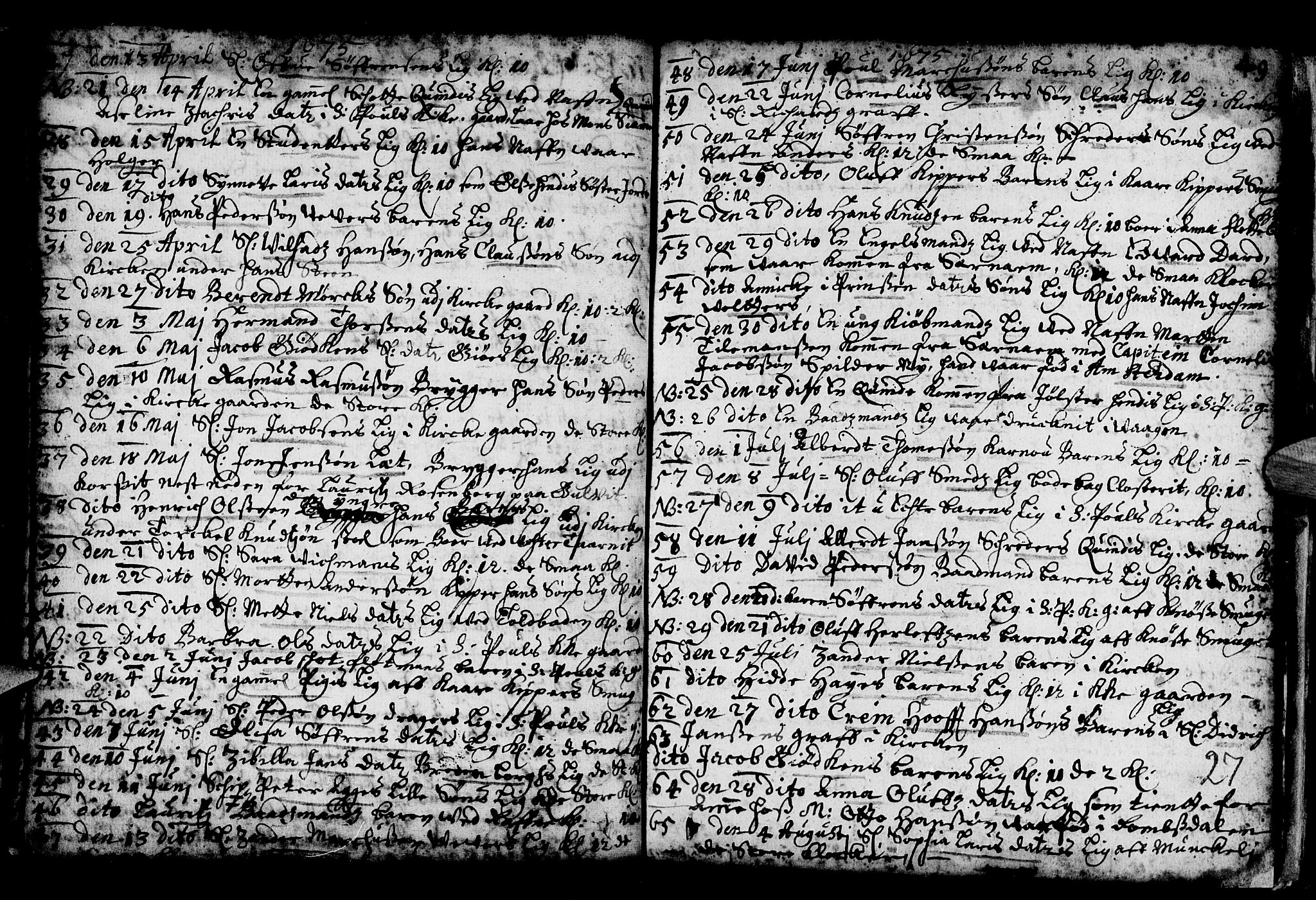 Nykirken Sokneprestembete, SAB/A-77101/H/Haa/L0001: Parish register (official) no. A 1, 1668-1820, p. 27