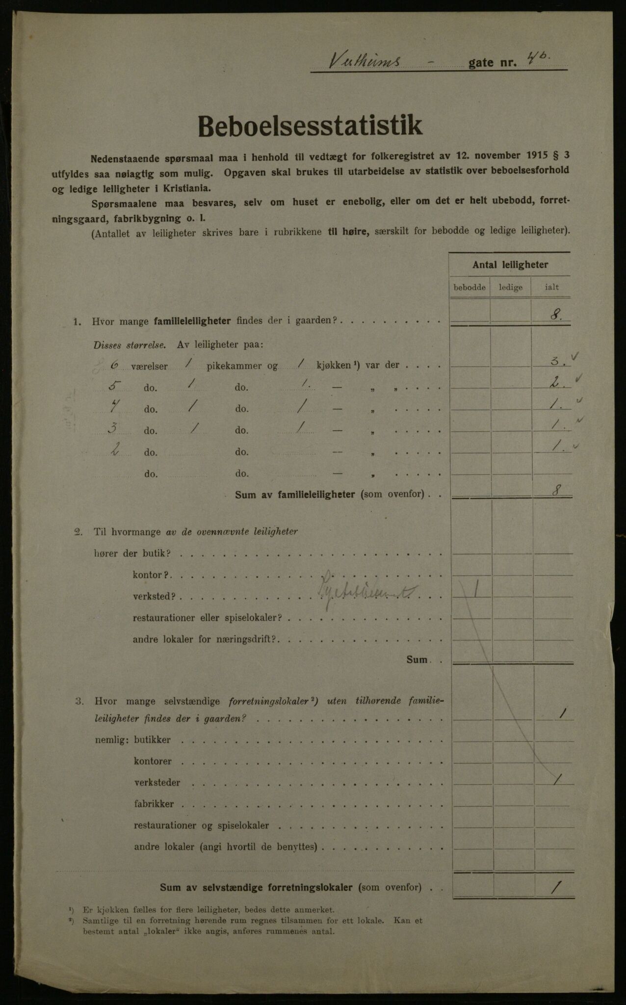 OBA, Municipal Census 1923 for Kristiania, 1923, p. 135305