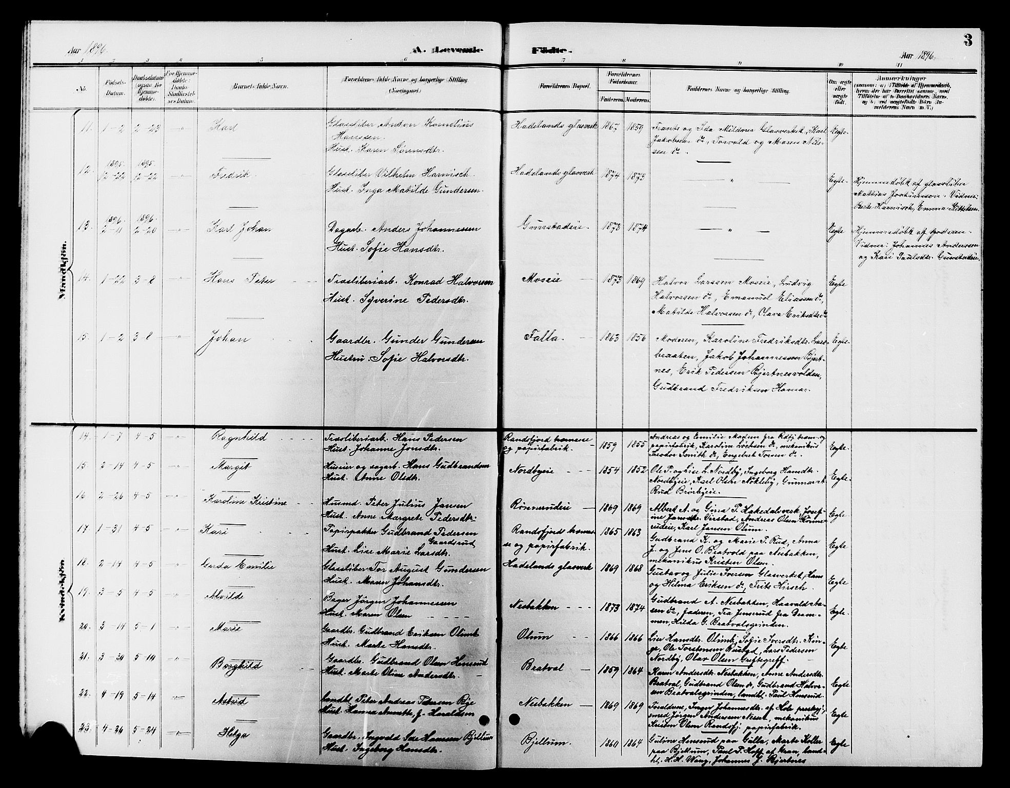 Jevnaker prestekontor, AV/SAH-PREST-116/H/Ha/Hab/L0002: Parish register (copy) no. 2, 1896-1906, p. 3