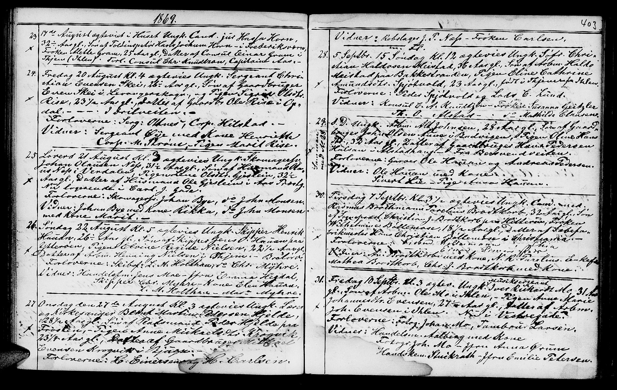 Ministerialprotokoller, klokkerbøker og fødselsregistre - Sør-Trøndelag, SAT/A-1456/602/L0140: Parish register (copy) no. 602C08, 1864-1872, p. 402-403