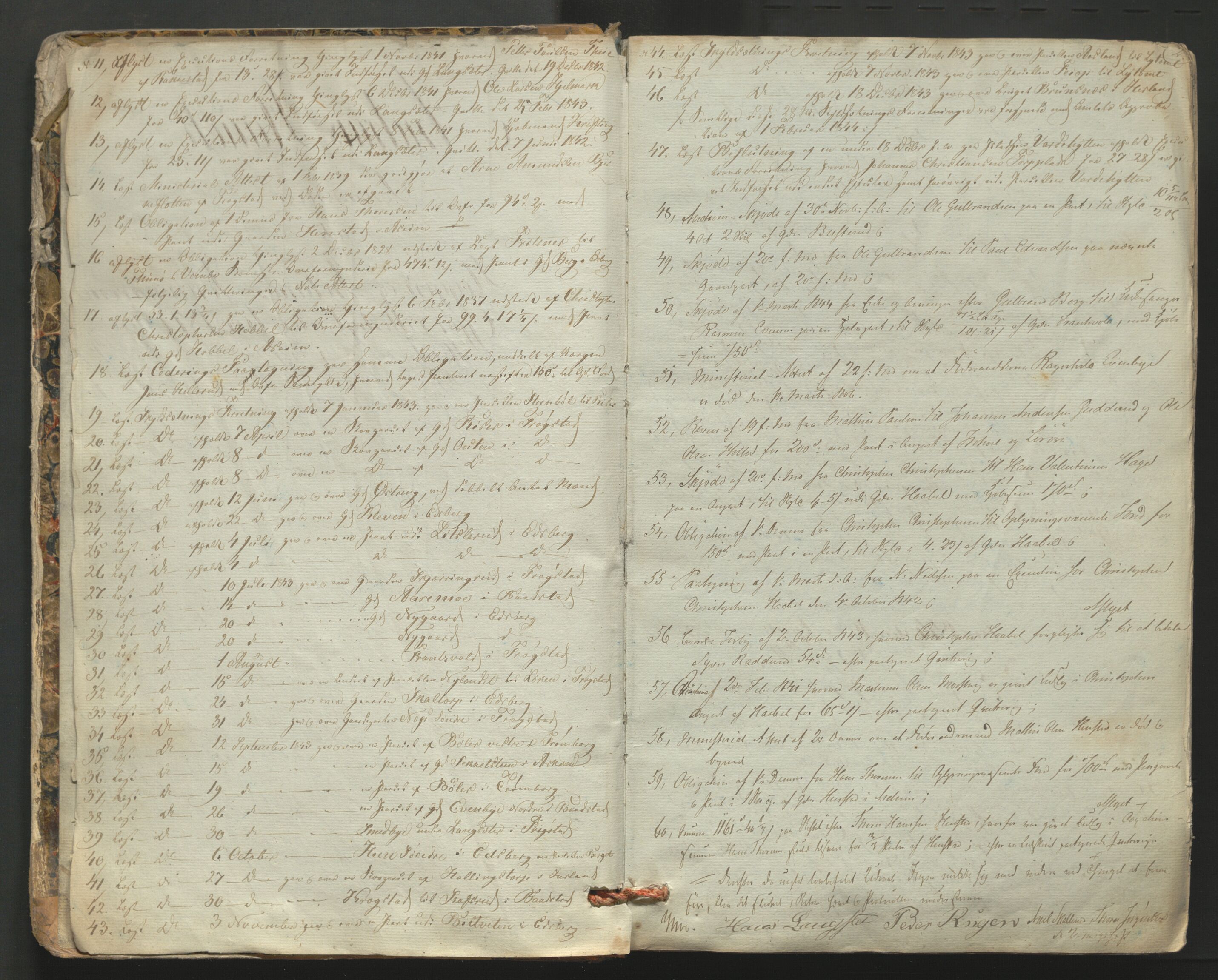 Heggen og Frøland sorenskriveri I, AV/SAO-A-11556/F/Fb/L0051: Tingbok, 1844-1851, p. 1b-2a
