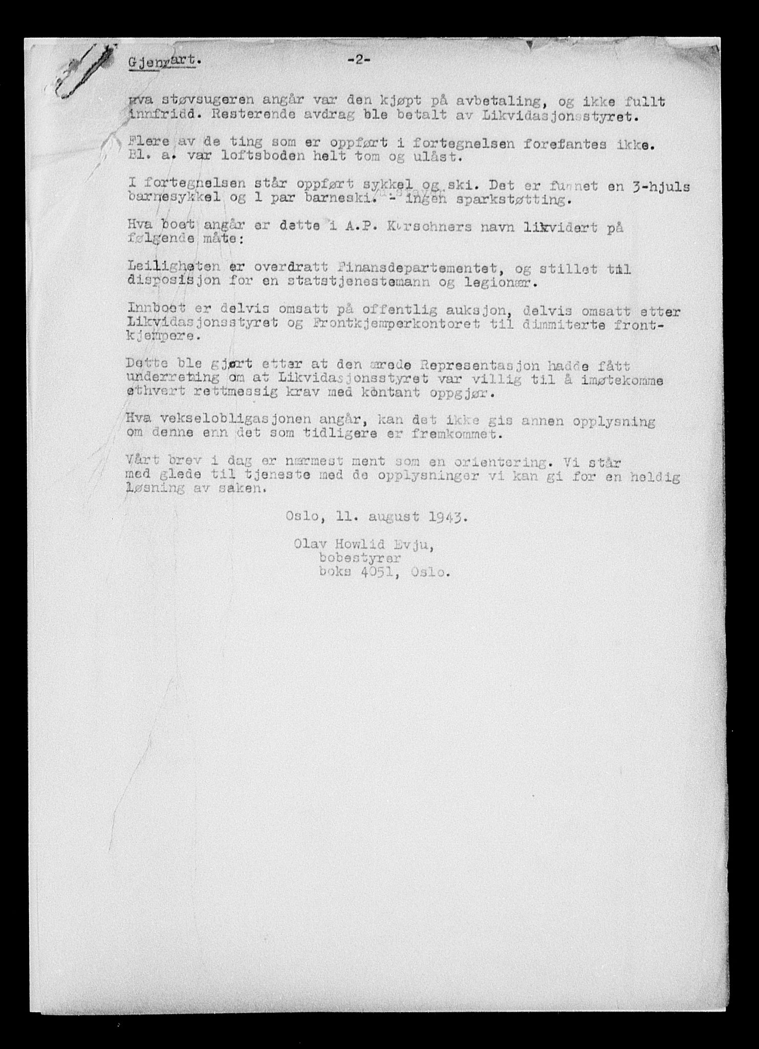 Justisdepartementet, Tilbakeføringskontoret for inndratte formuer, AV/RA-S-1564/H/Hc/Hcc/L0951: --, 1945-1947, p. 411