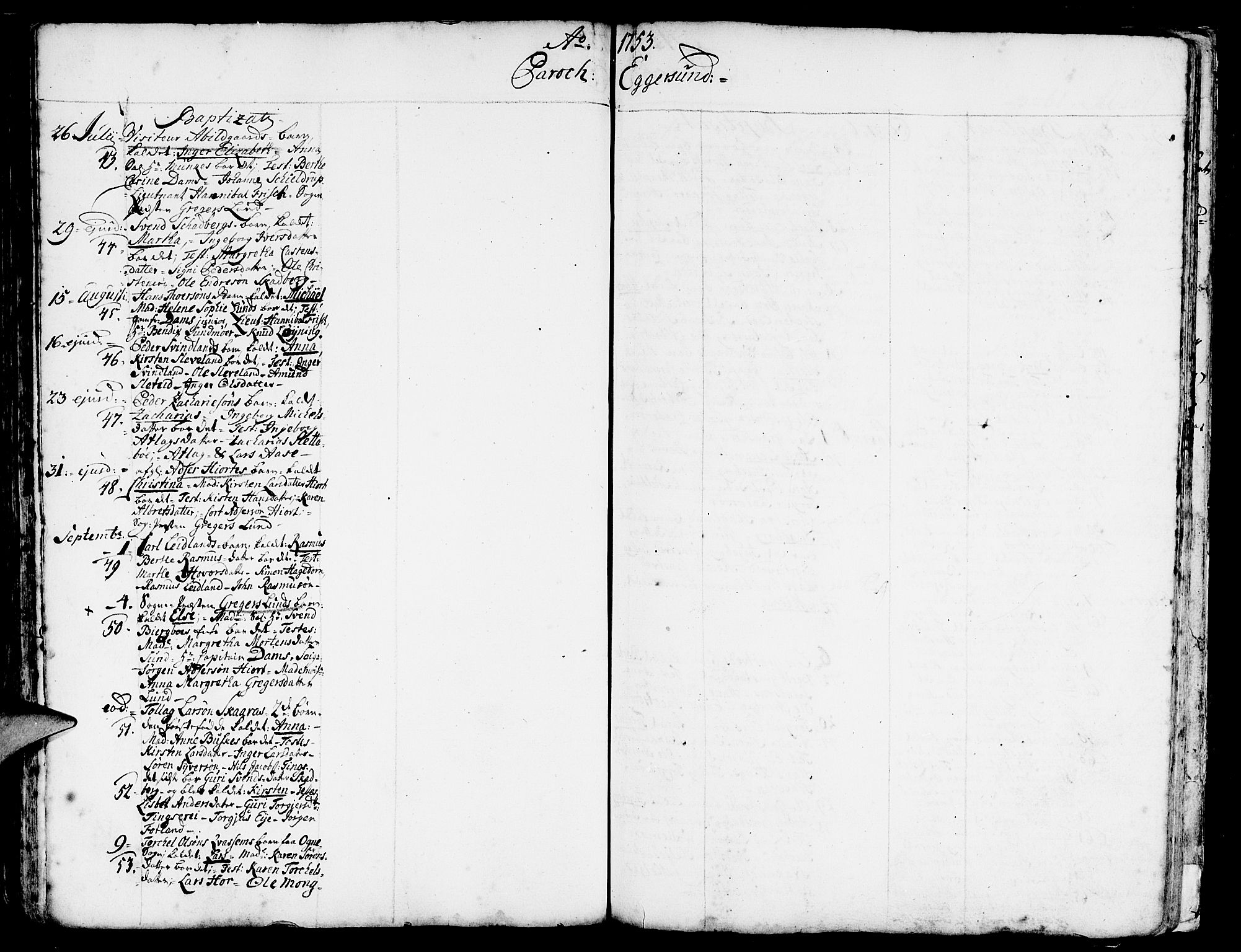 Eigersund sokneprestkontor, AV/SAST-A-101807/S08/L0002: Parish register (official) no. A 2, 1720-1757