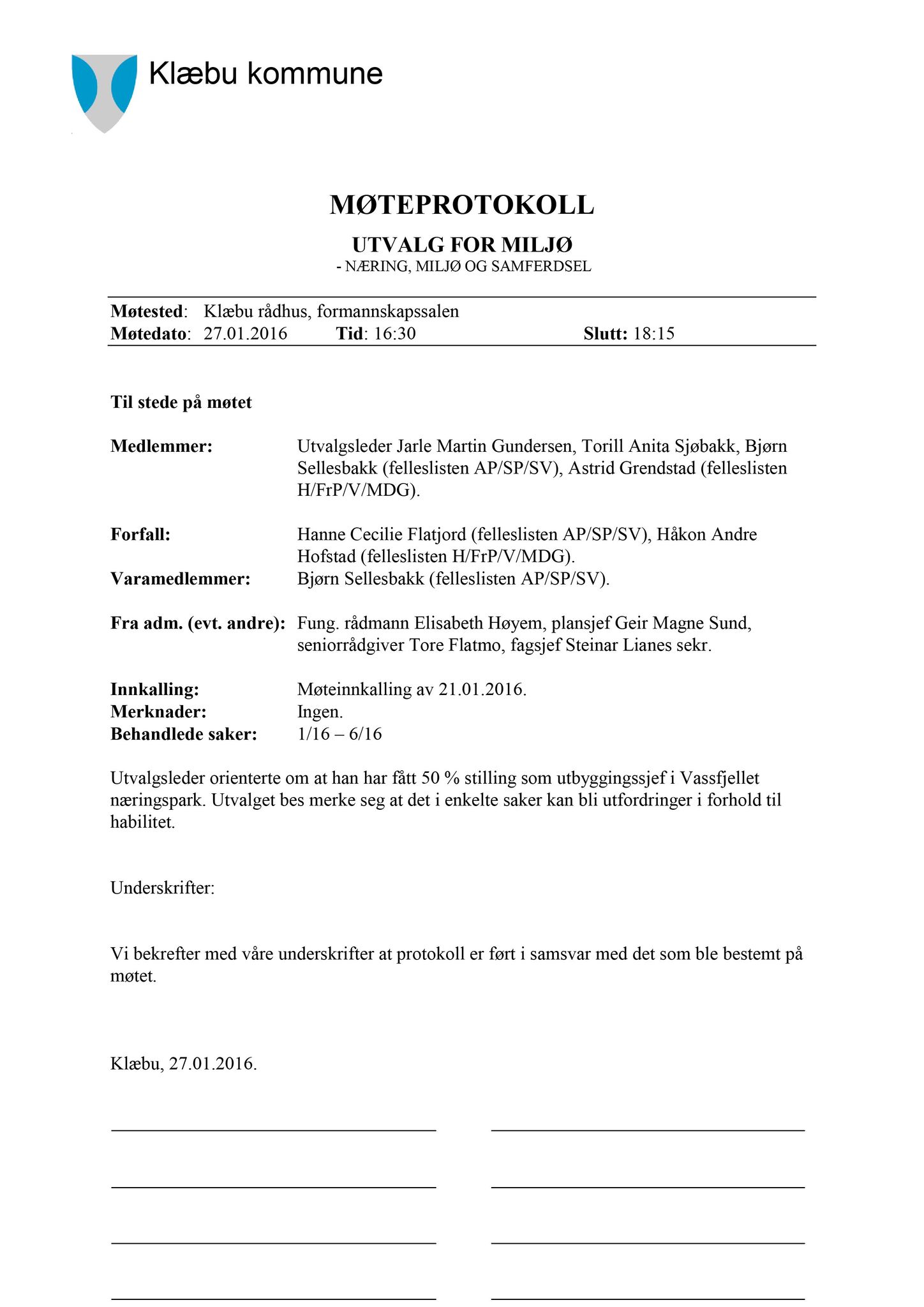 Klæbu Kommune, TRKO/KK/06-UM/L003: Utvalg for miljø - Møtedokumenter 2016, 2016, p. 112