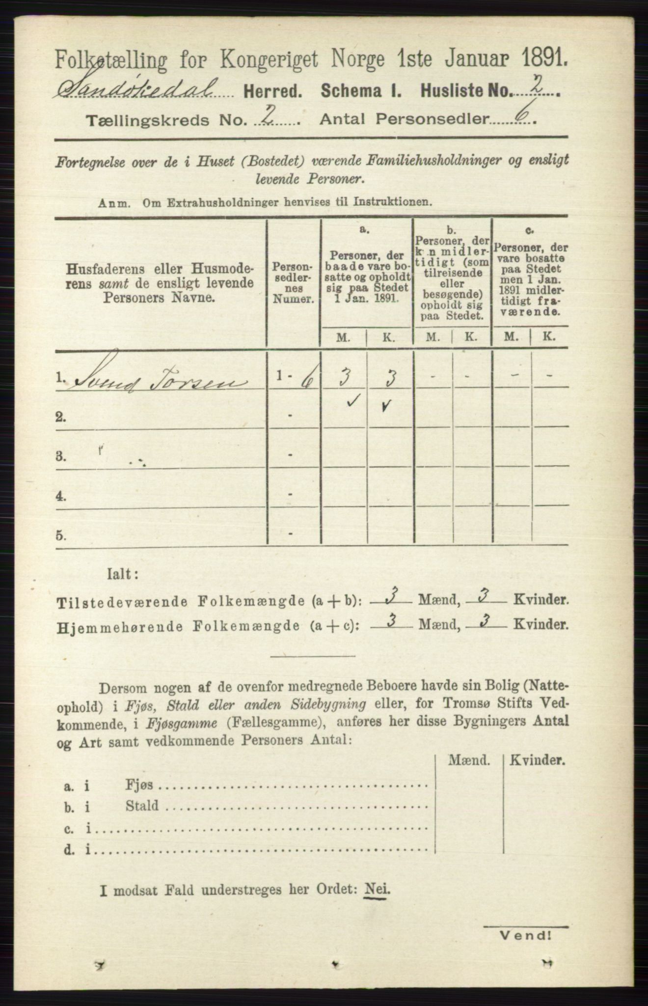 RA, 1891 census for 0816 Sannidal, 1891, p. 359