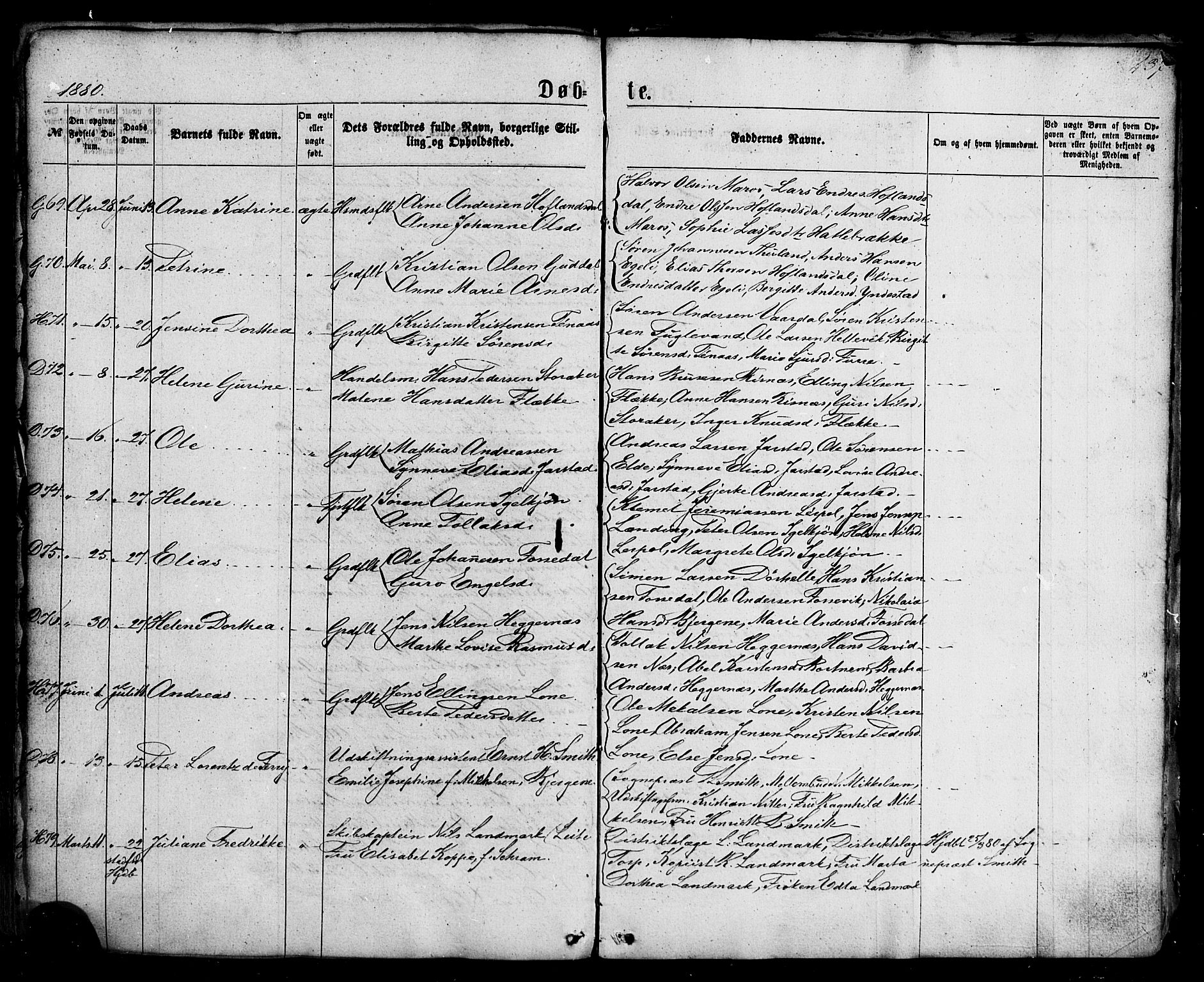 Fjaler sokneprestembete, AV/SAB-A-79801/H/Haa/Haaa/L0007: Parish register (official) no. A 7, 1862-1881, p. 137