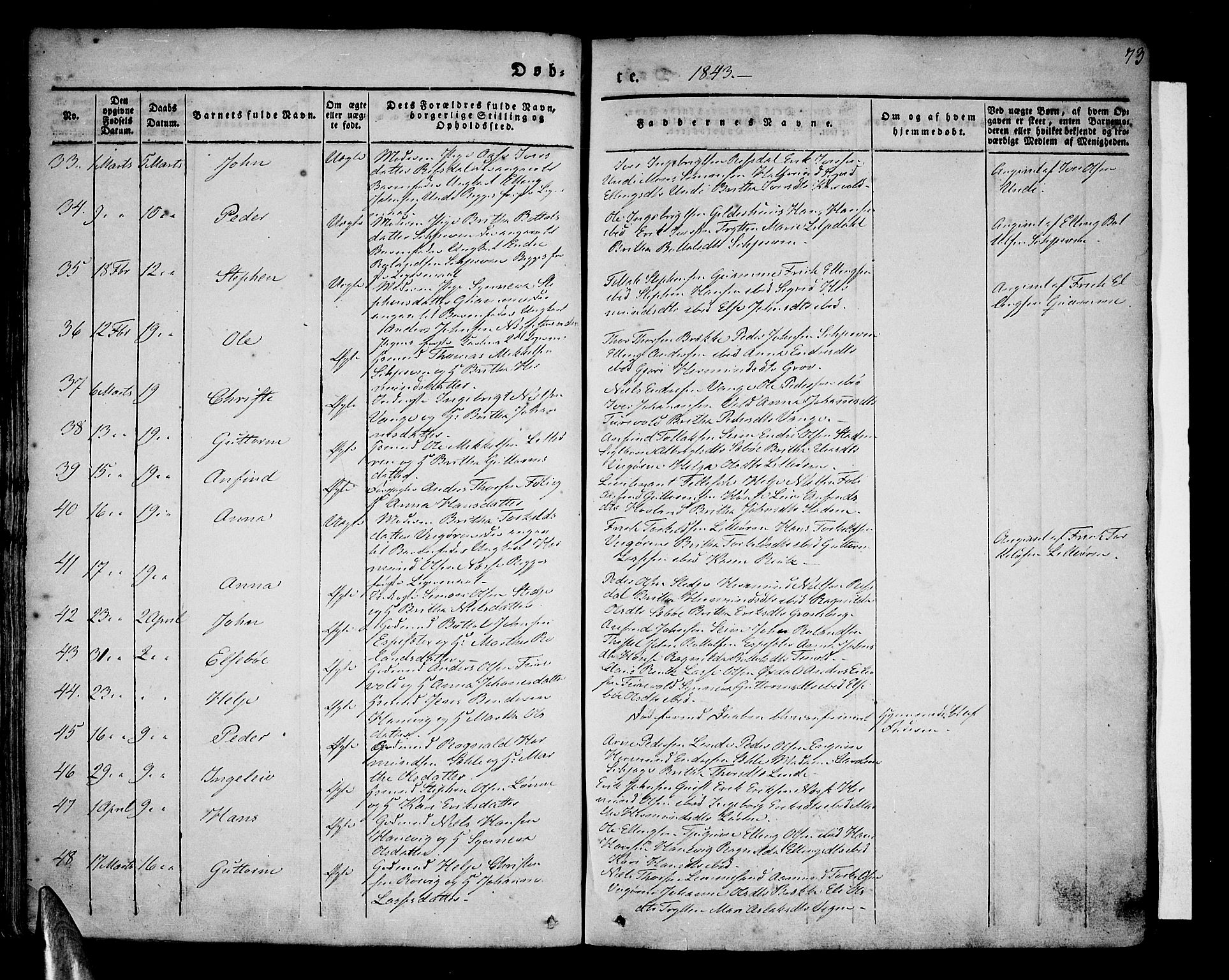 Vik sokneprestembete, AV/SAB-A-81501/H/Haa/Haaa/L0007: Parish register (official) no. A 7, 1831-1845, p. 73