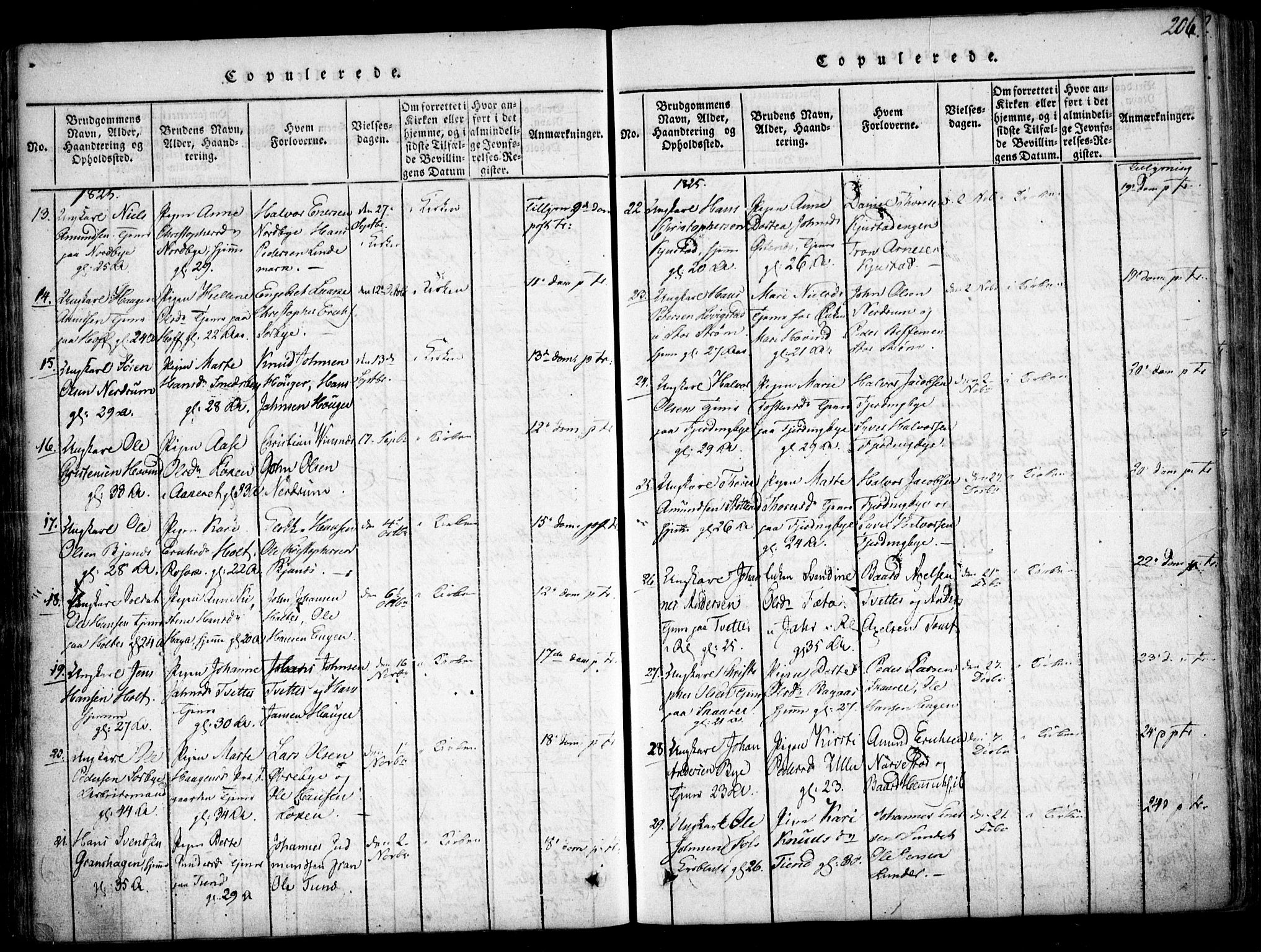 Fet prestekontor Kirkebøker, AV/SAO-A-10370a/F/Fa/L0008: Parish register (official) no. I 8, 1815-1842, p. 206