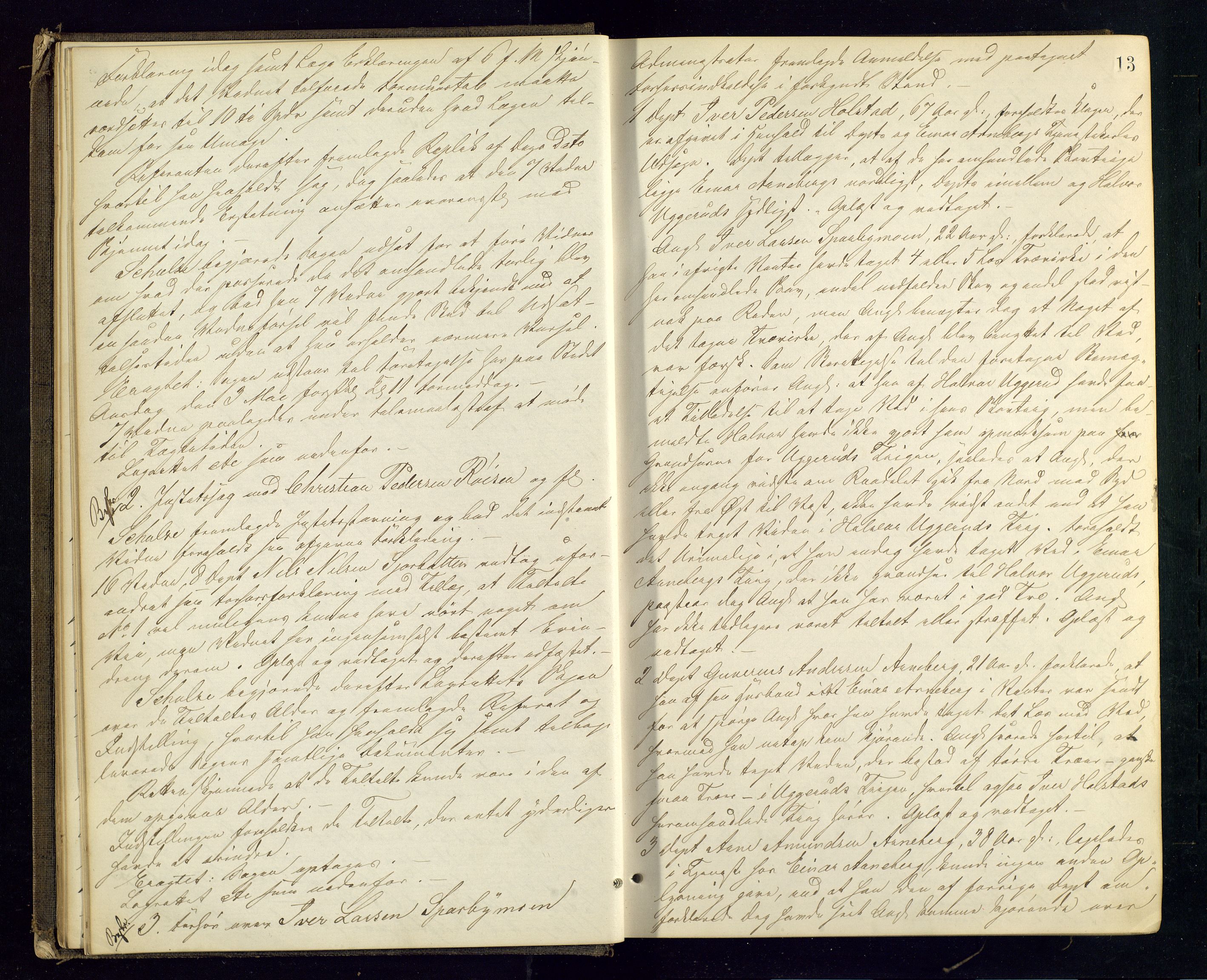 Solør tingrett, AV/SAH-TING-008/G/Gc/Gca/L0012: Ekstrarettsprotokoll, 1864-1869, p. 13