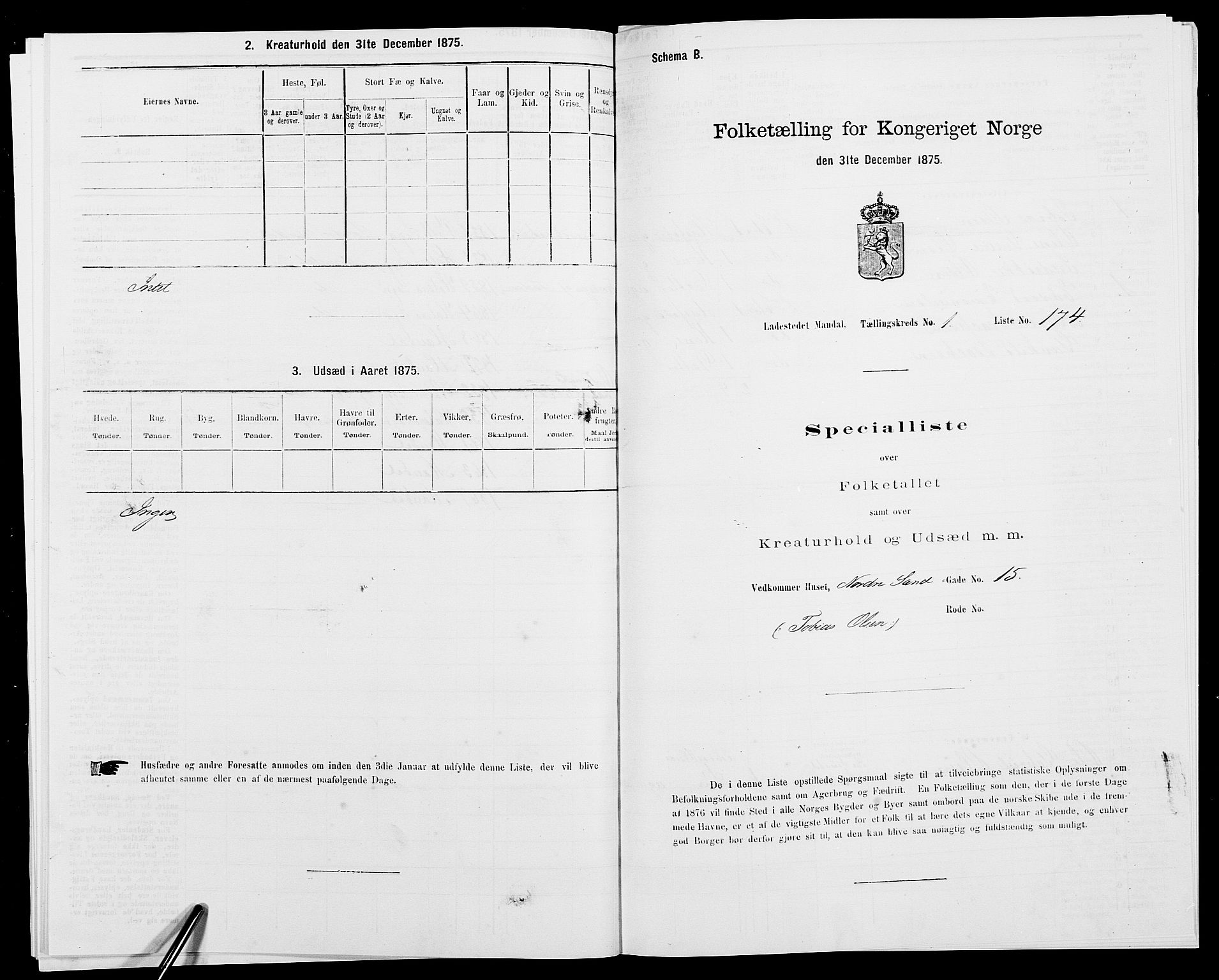 SAK, 1875 census for 1002B Mandal/Mandal, 1875, p. 376