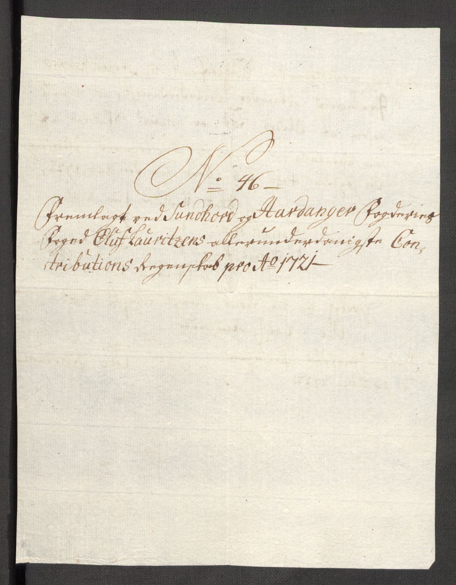 Rentekammeret inntil 1814, Reviderte regnskaper, Fogderegnskap, RA/EA-4092/R48/L3000: Fogderegnskap Sunnhordland og Hardanger, 1721, p. 308