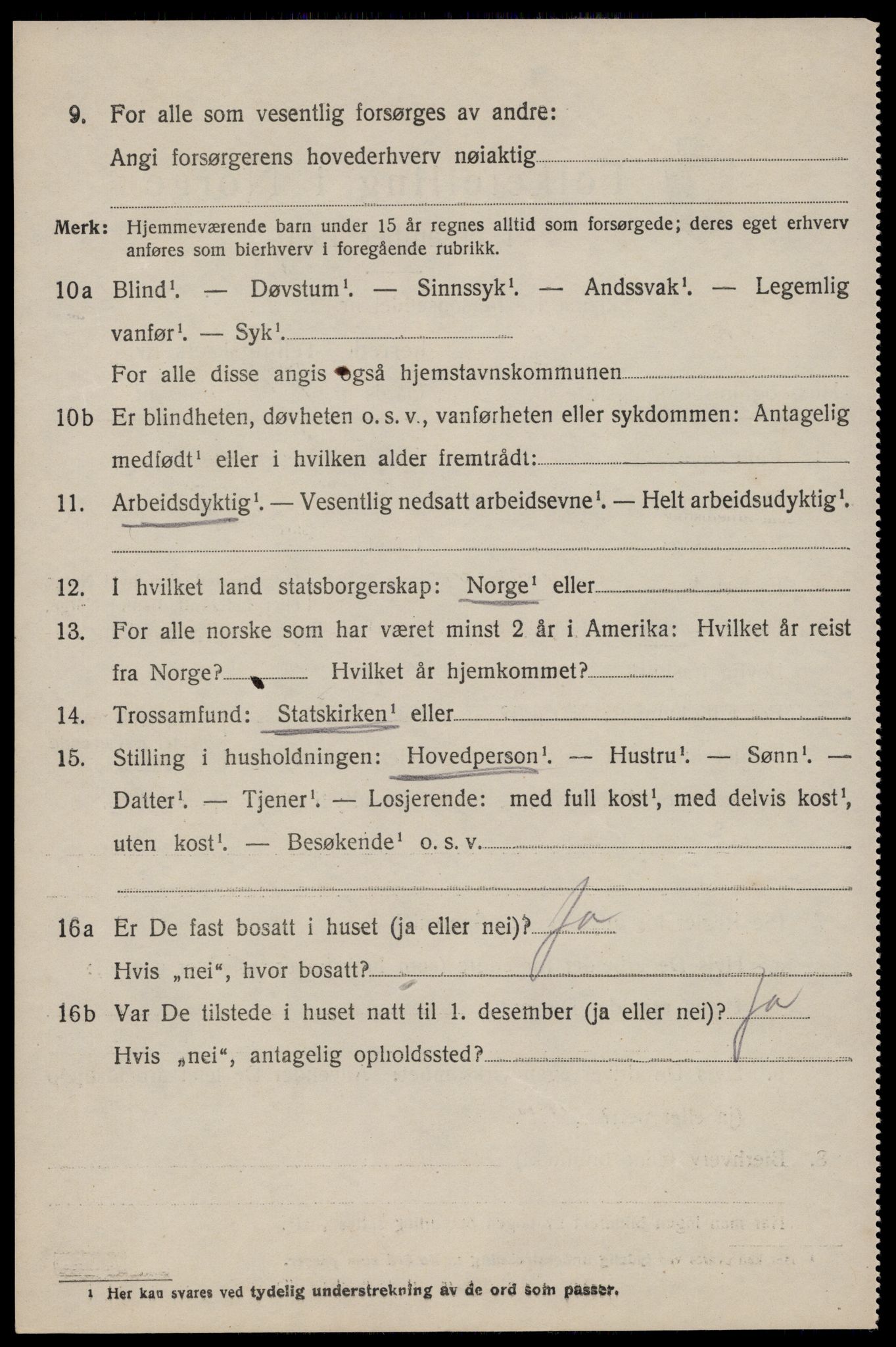 SAST, 1920 census for Varhaug, 1920, p. 4916