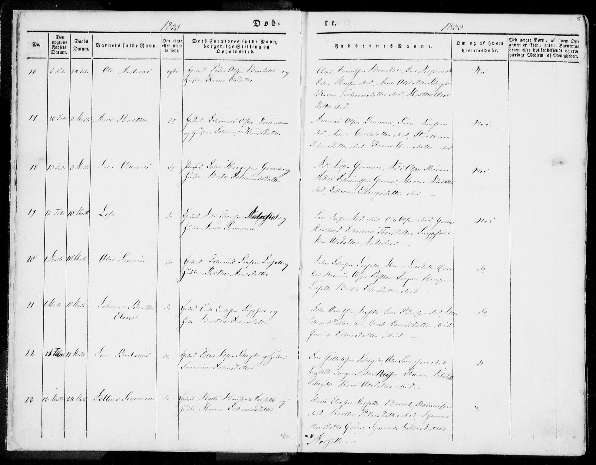 Ministerialprotokoller, klokkerbøker og fødselsregistre - Møre og Romsdal, SAT/A-1454/509/L0104: Parish register (official) no. 509A02, 1833-1847, p. 8