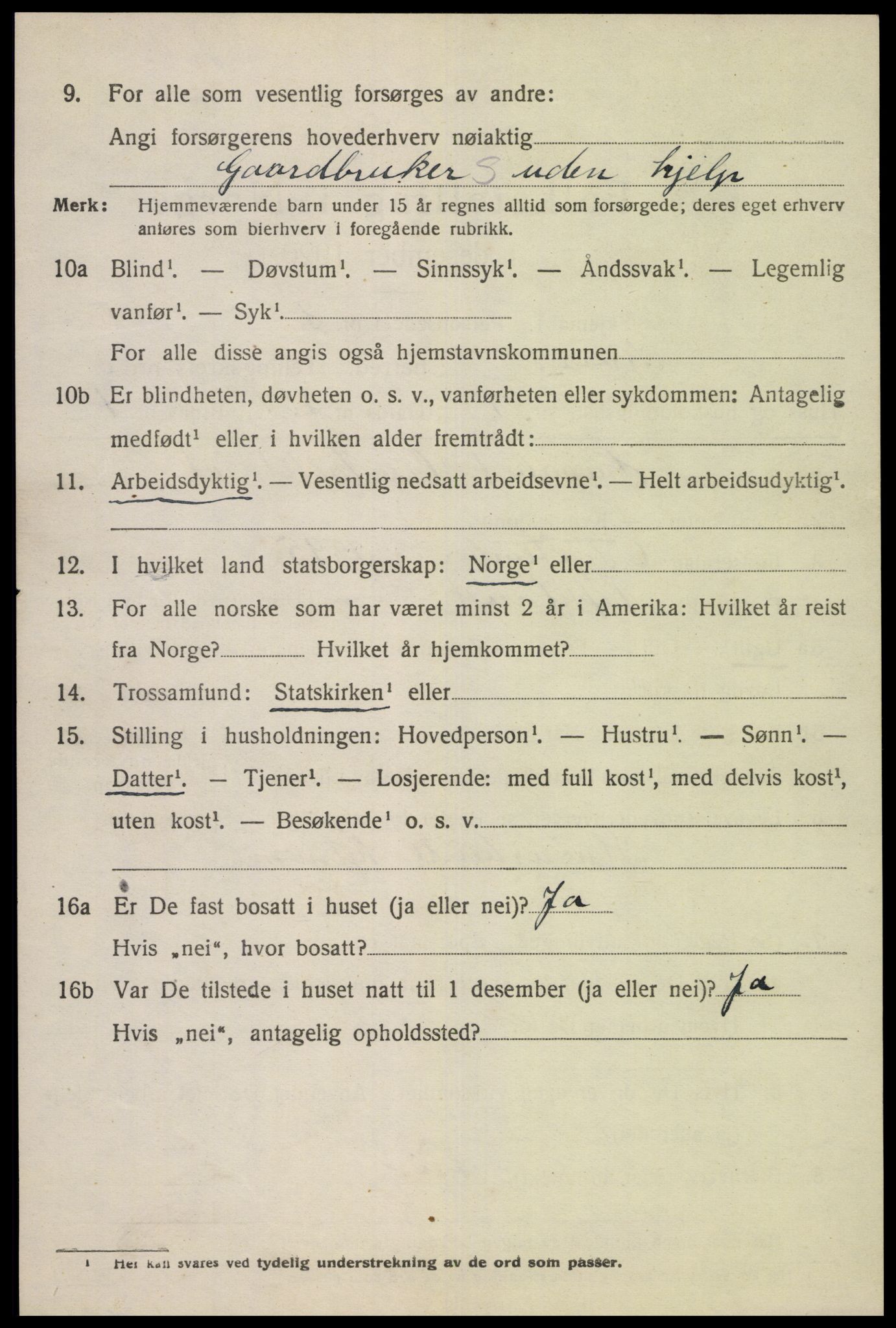 SAK, 1920 census for Kvås, 1920, p. 1507