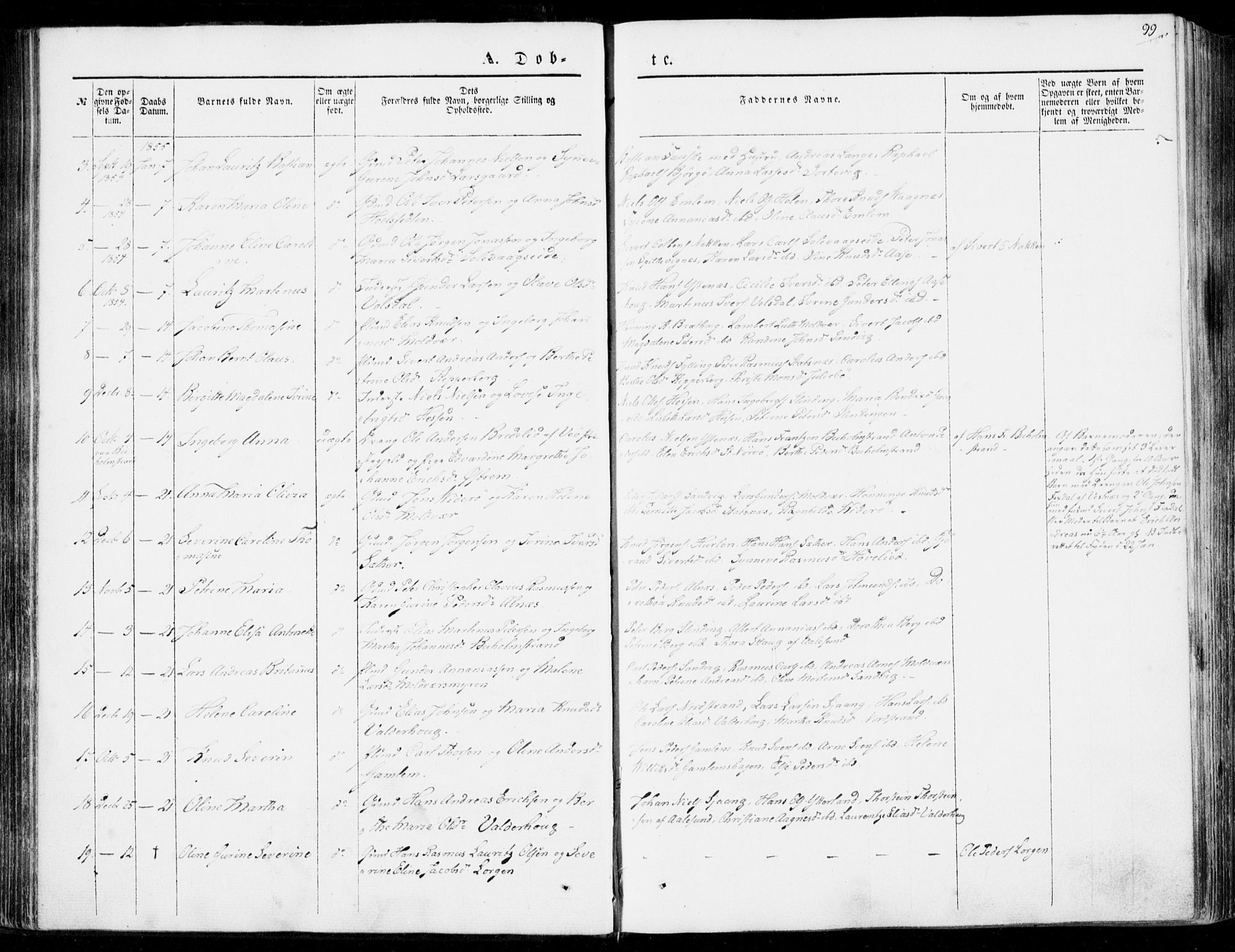 Ministerialprotokoller, klokkerbøker og fødselsregistre - Møre og Romsdal, AV/SAT-A-1454/528/L0397: Parish register (official) no. 528A08, 1848-1858, p. 99
