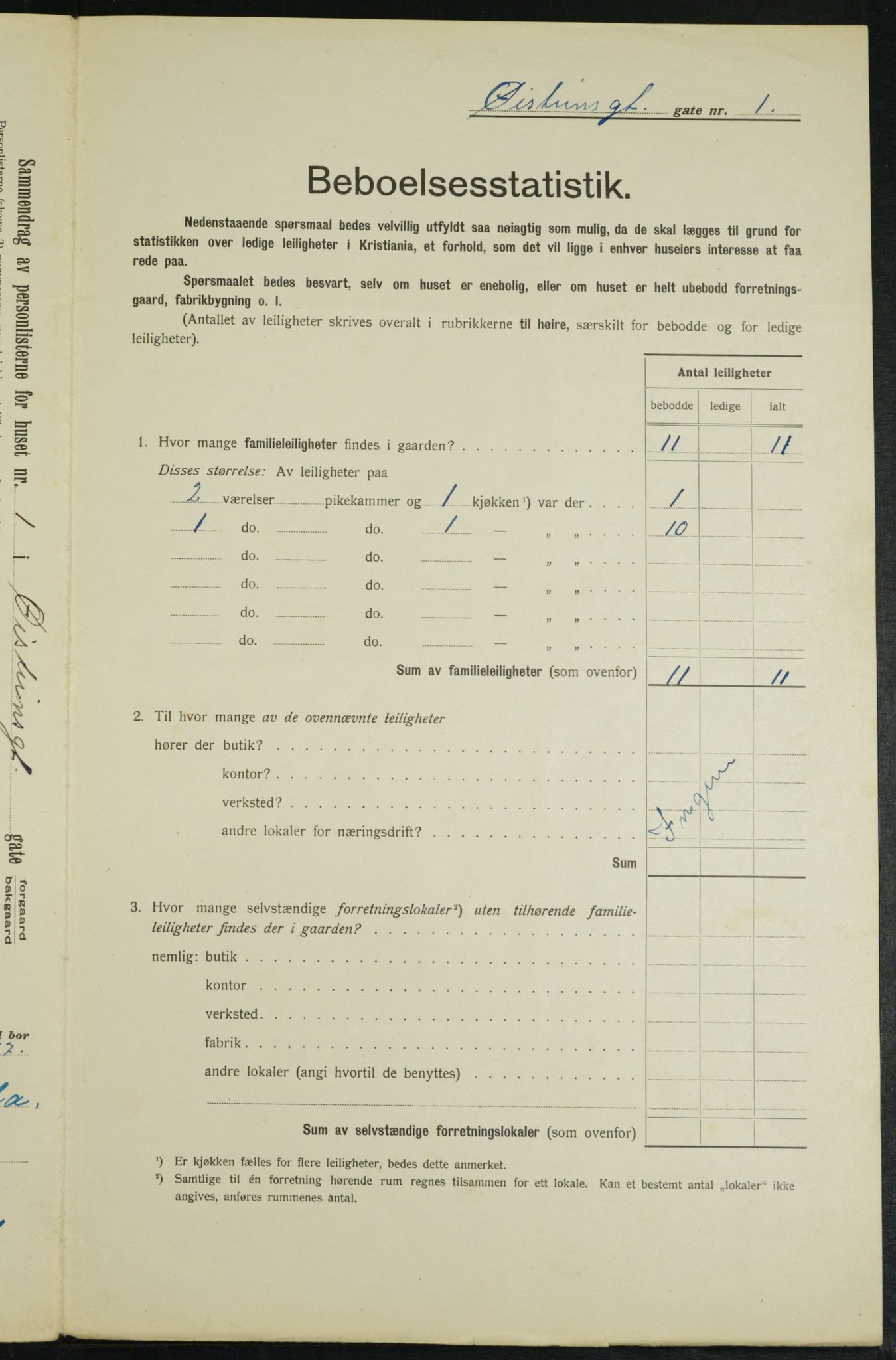 OBA, Municipal Census 1913 for Kristiania, 1913, p. 130170