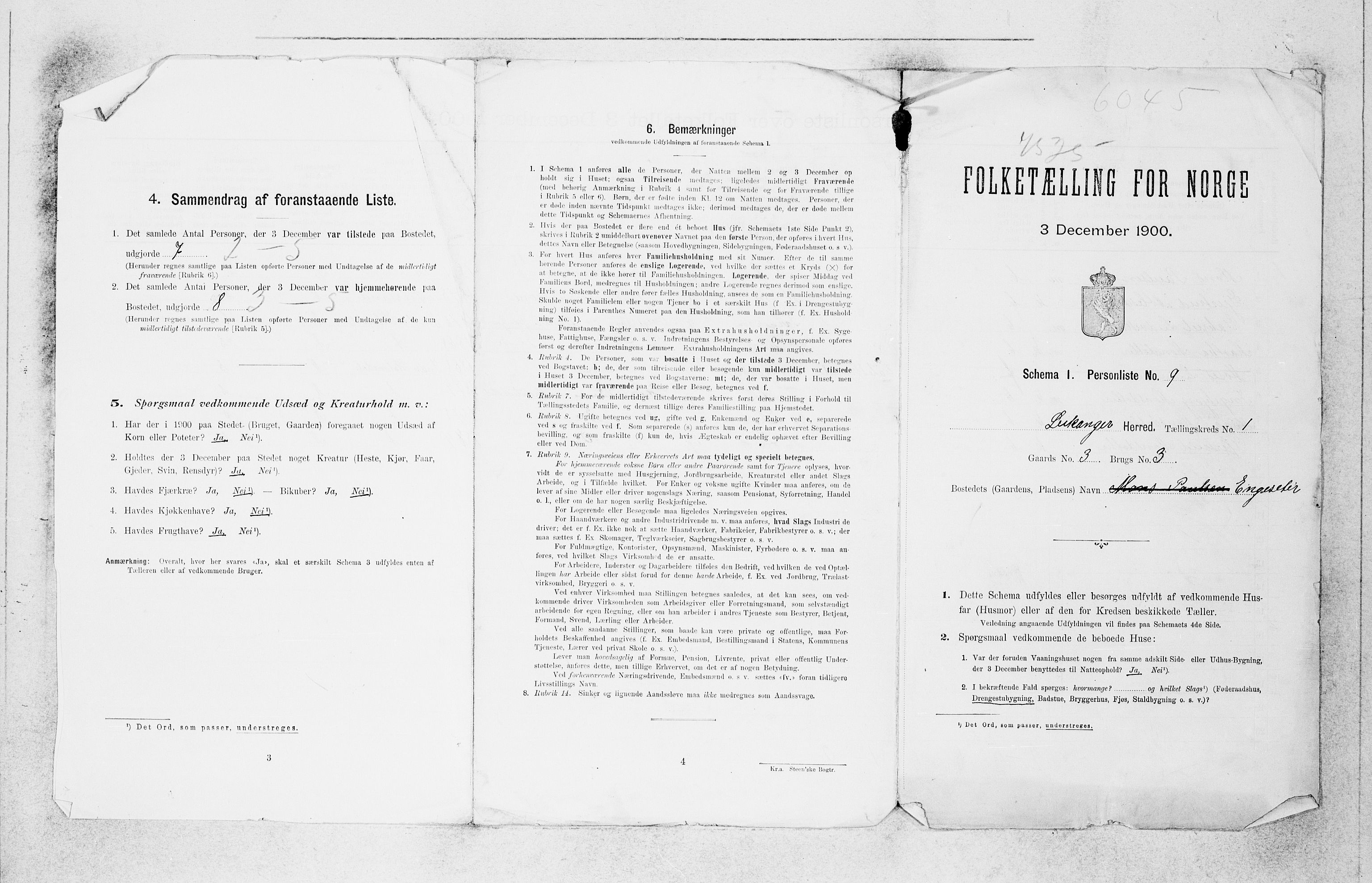 SAB, 1900 census for Leikanger, 1900, p. 36