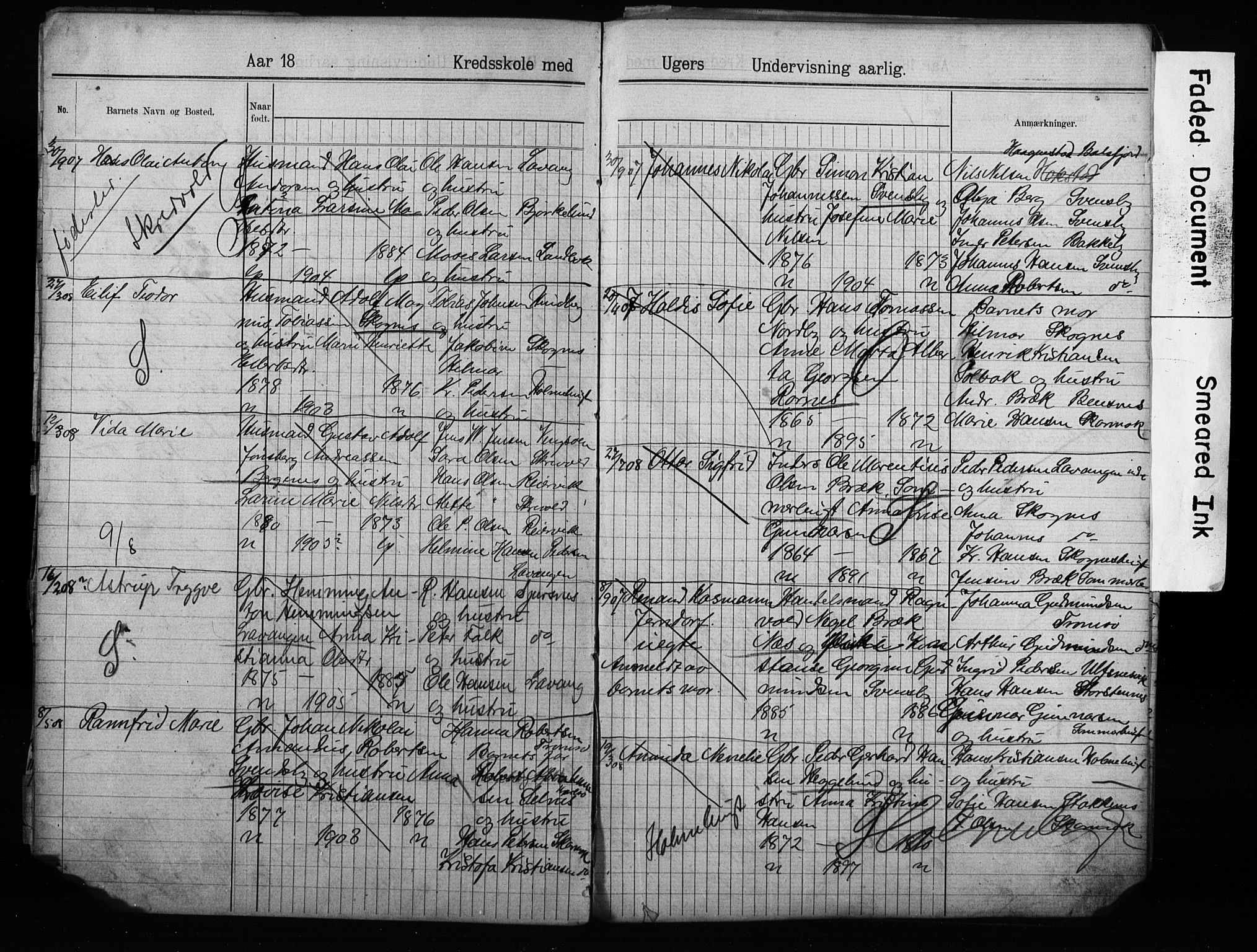 Lyngen sokneprestembete, AV/SATØ-S-1289/H/Ha/L0052/0001: Baptism register no. 52.1, 1895-1914