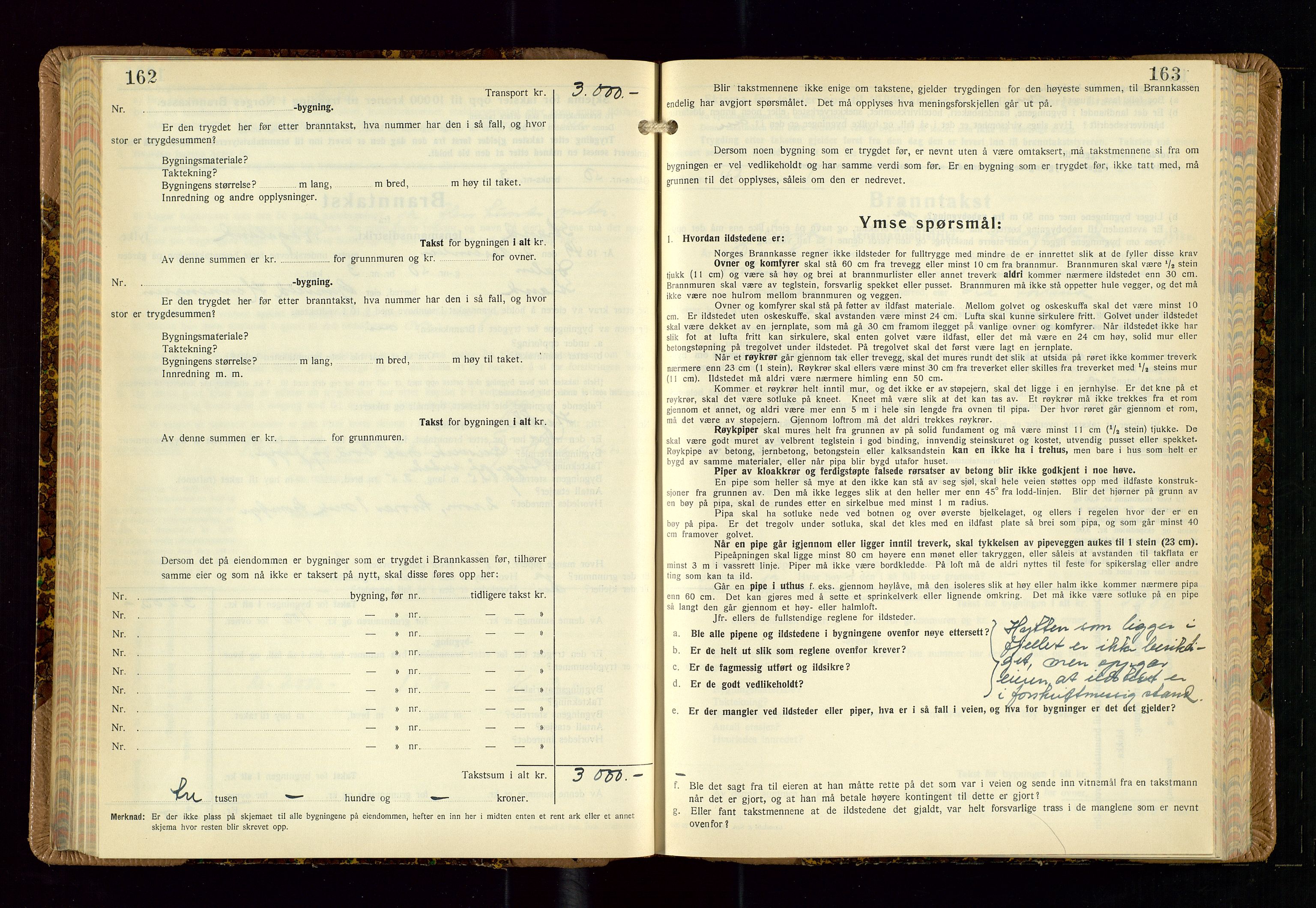 Strand og Forsand lensmannskontor, SAST/A-100451/Gob/L0002: Branntakstprotokoll, 1942-1953, p. 162-163