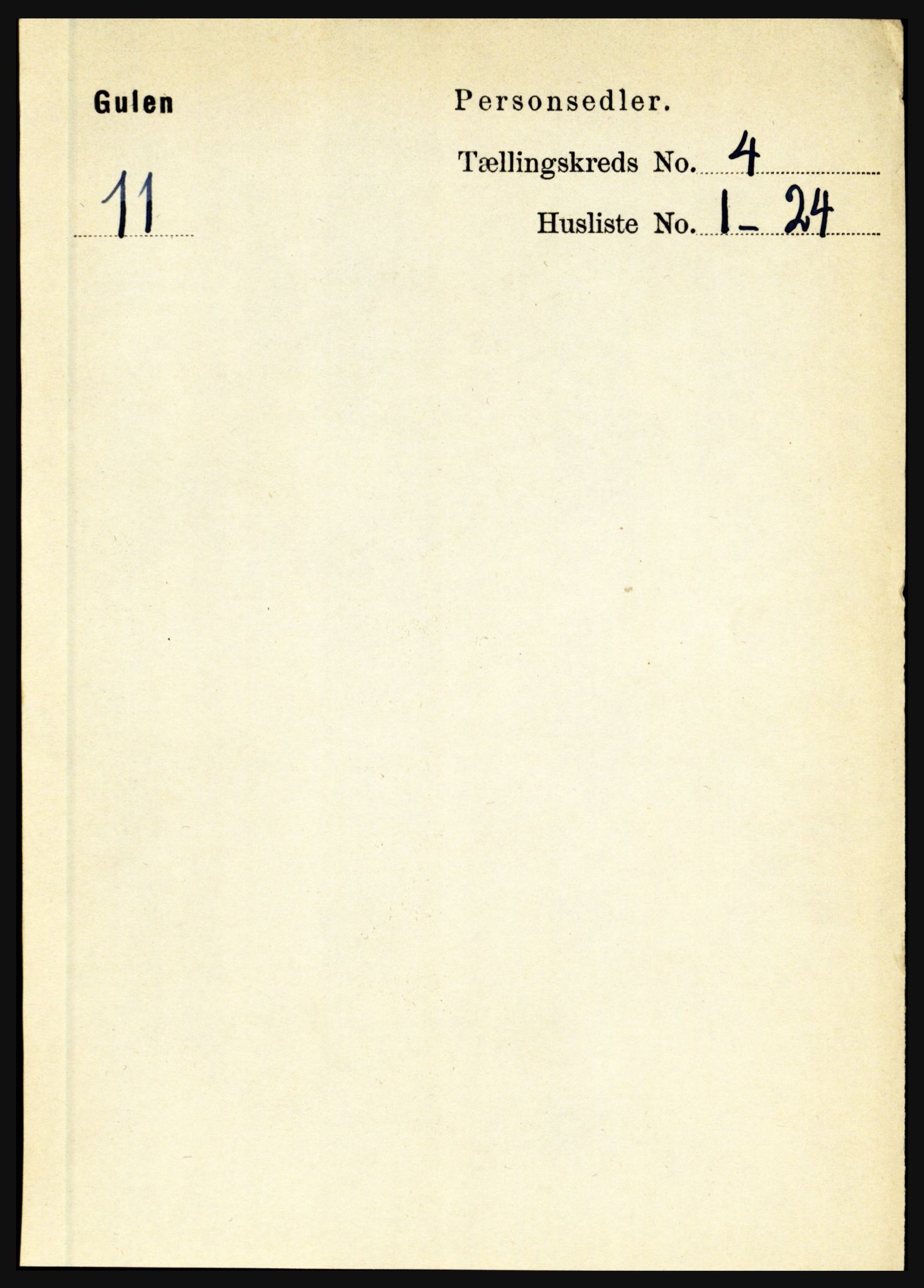 RA, 1891 census for 1411 Gulen, 1891, p. 1210
