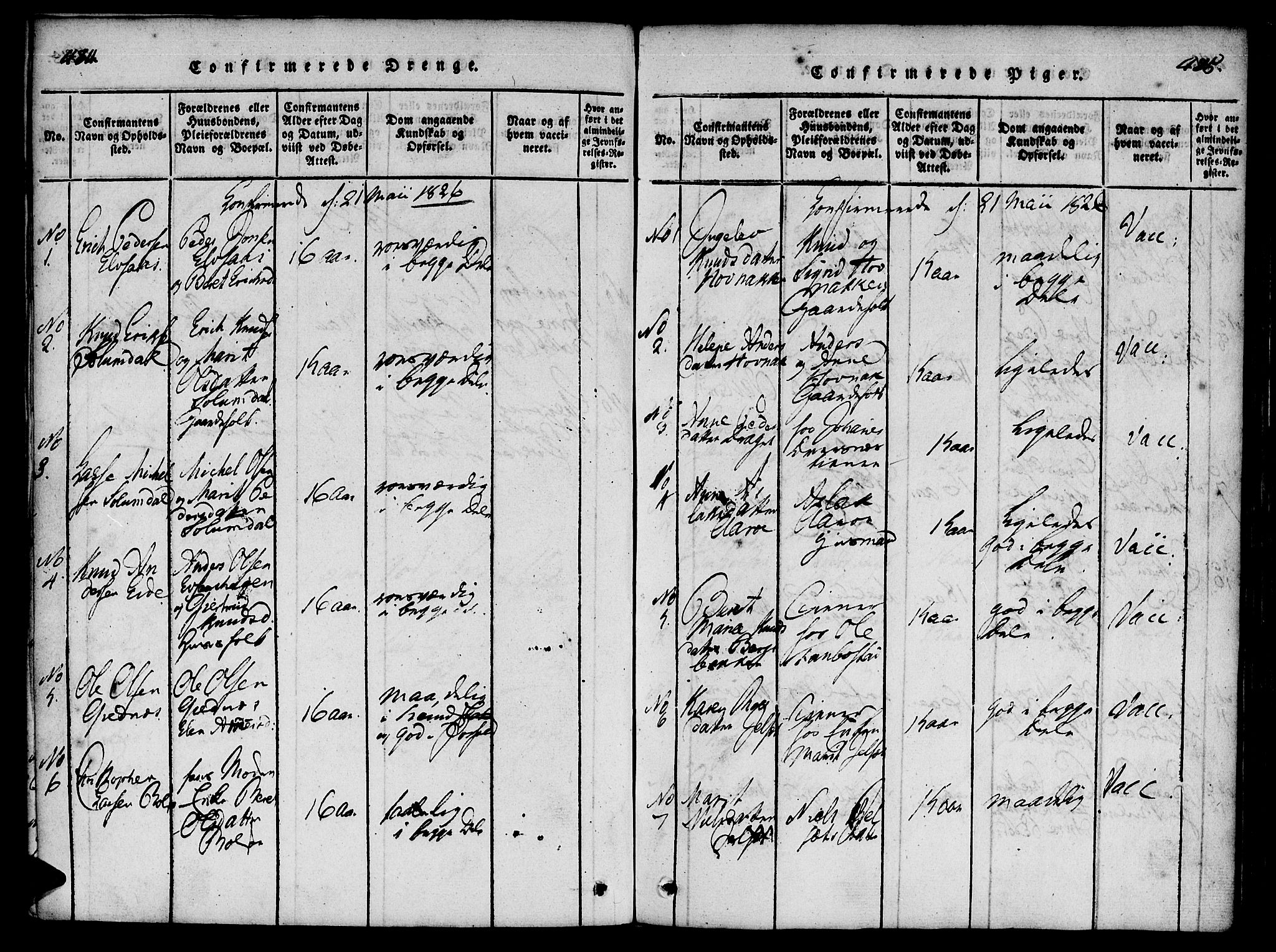 Ministerialprotokoller, klokkerbøker og fødselsregistre - Møre og Romsdal, SAT/A-1454/555/L0652: Parish register (official) no. 555A03, 1817-1843, p. 484-485