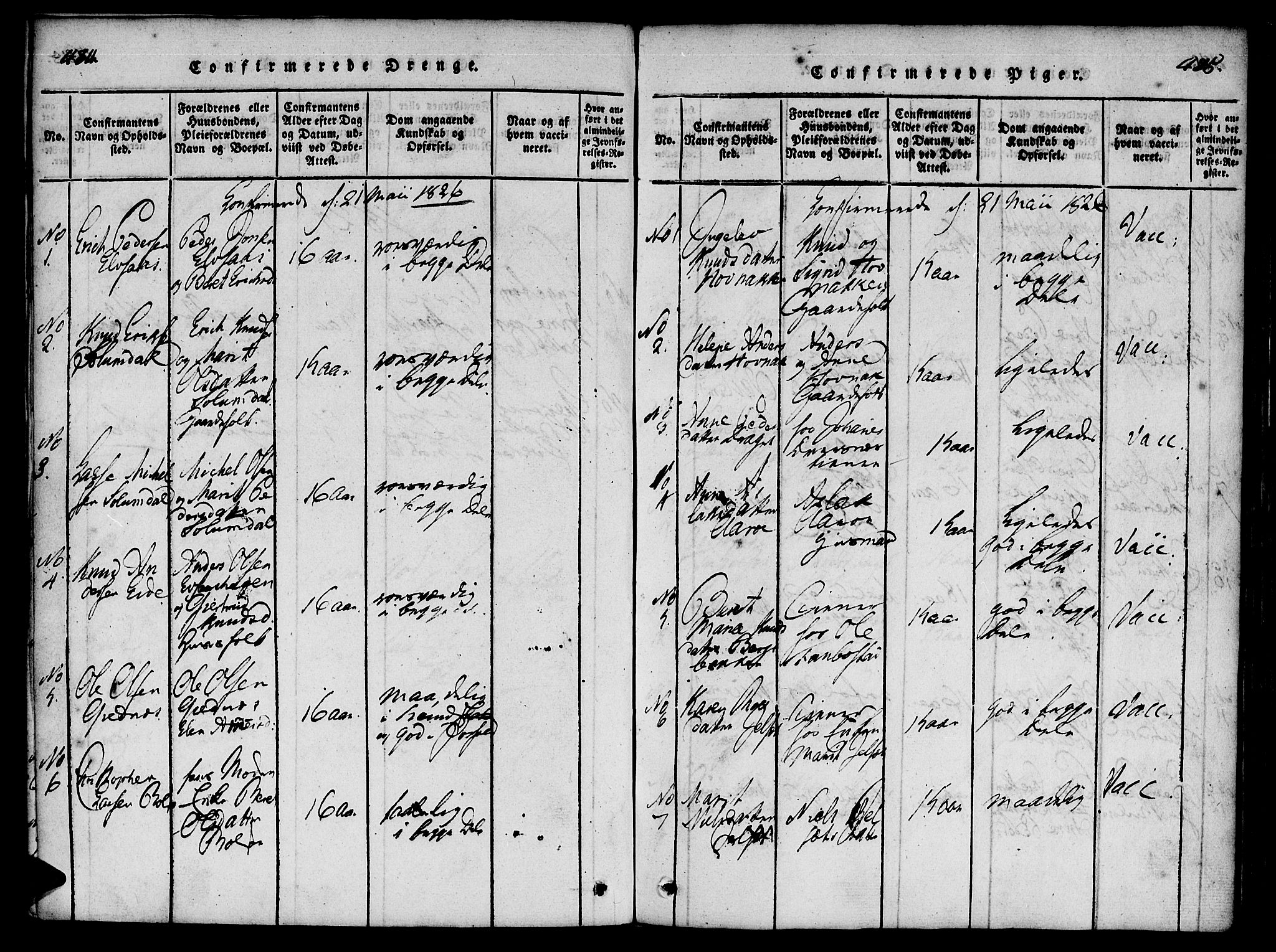 Ministerialprotokoller, klokkerbøker og fødselsregistre - Møre og Romsdal, AV/SAT-A-1454/555/L0652: Parish register (official) no. 555A03, 1817-1843, p. 484-485