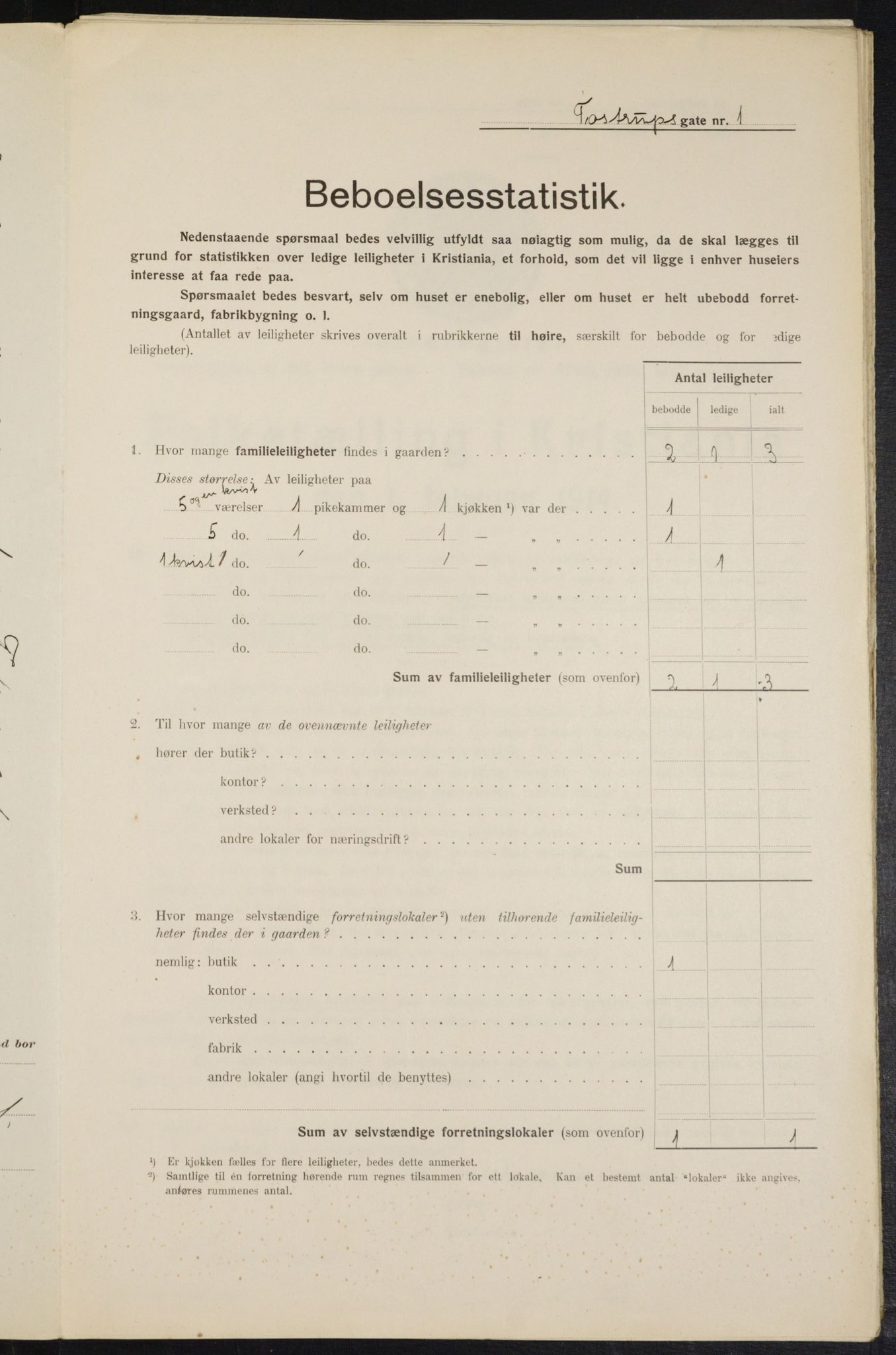 OBA, Municipal Census 1914 for Kristiania, 1914, p. 115966