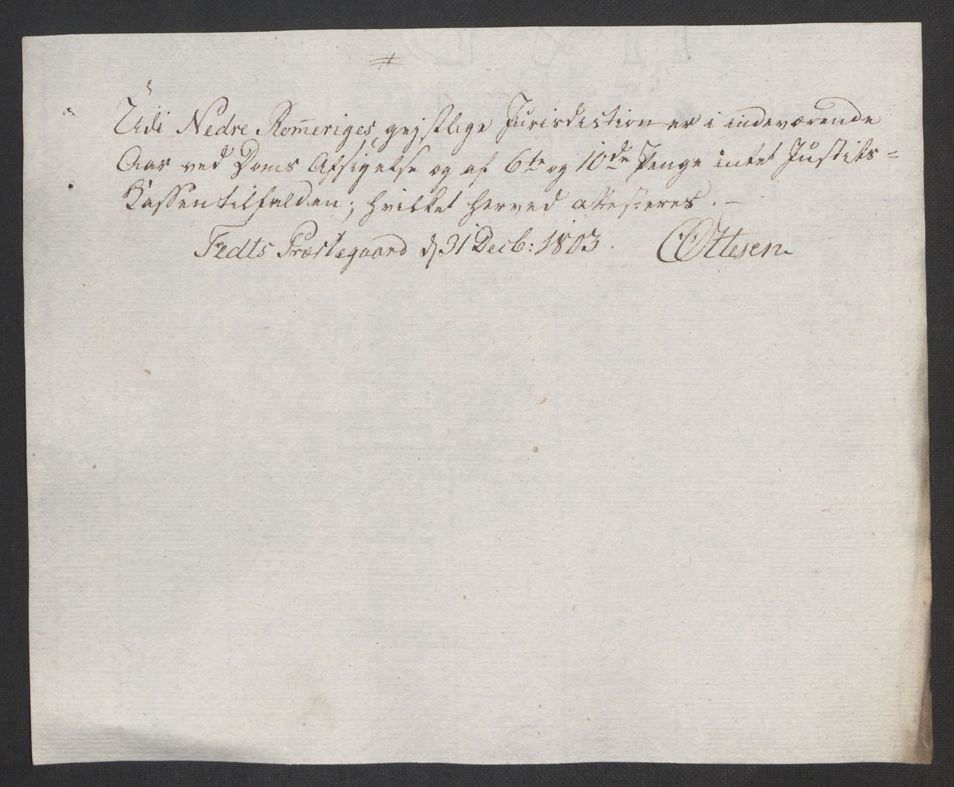 Rentekammeret inntil 1814, Reviderte regnskaper, Fogderegnskap, AV/RA-EA-4092/R11/L0679: Fogderegnskap Nedre Romerike, 1803, p. 243