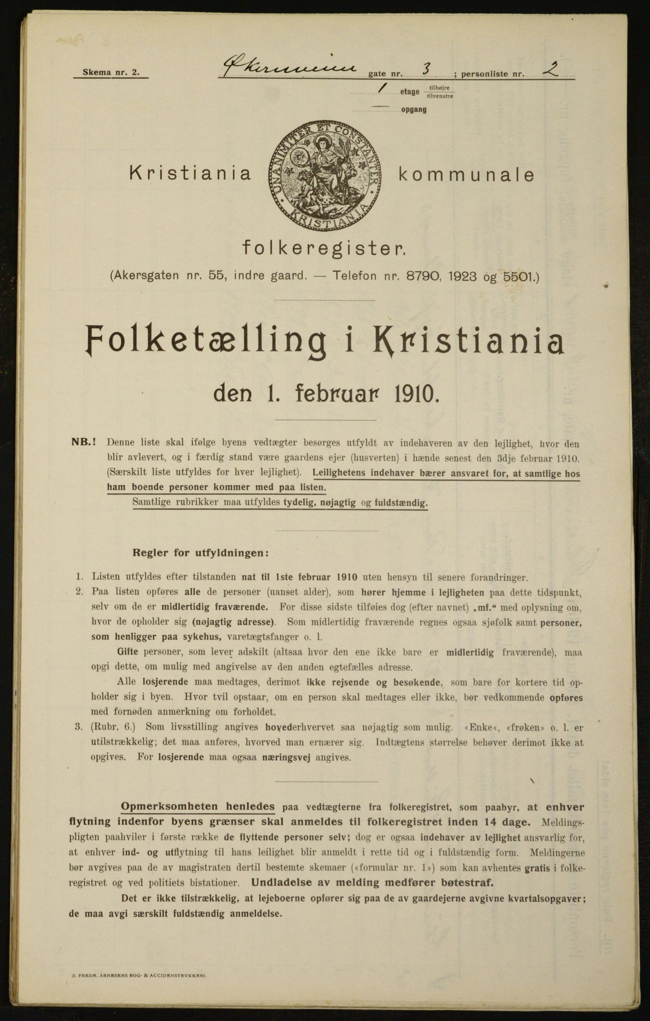 OBA, Municipal Census 1910 for Kristiania, 1910, p. 122035