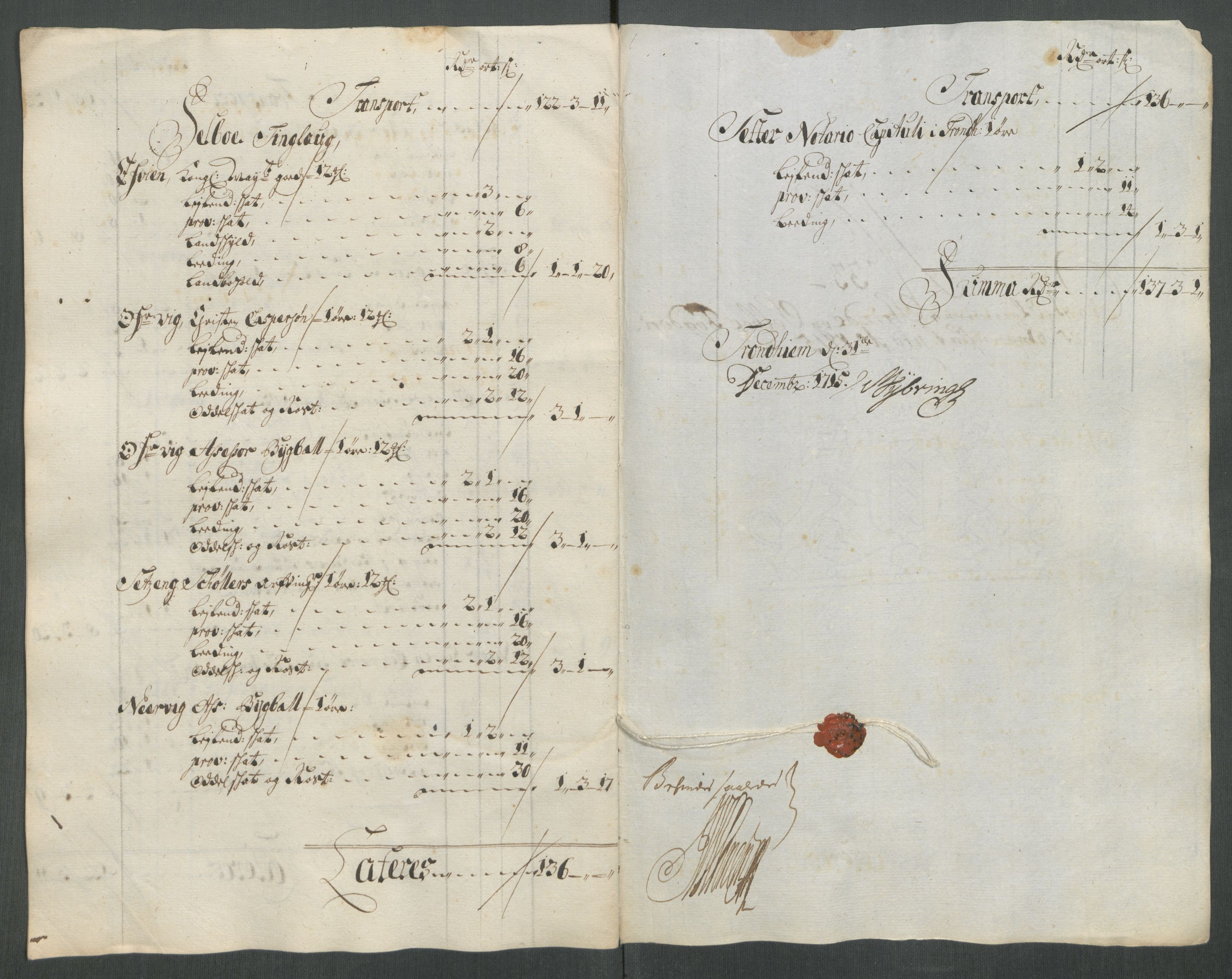 Rentekammeret inntil 1814, Reviderte regnskaper, Fogderegnskap, AV/RA-EA-4092/R61/L4115: Fogderegnskap Strinda og Selbu, 1715-1716, p. 222