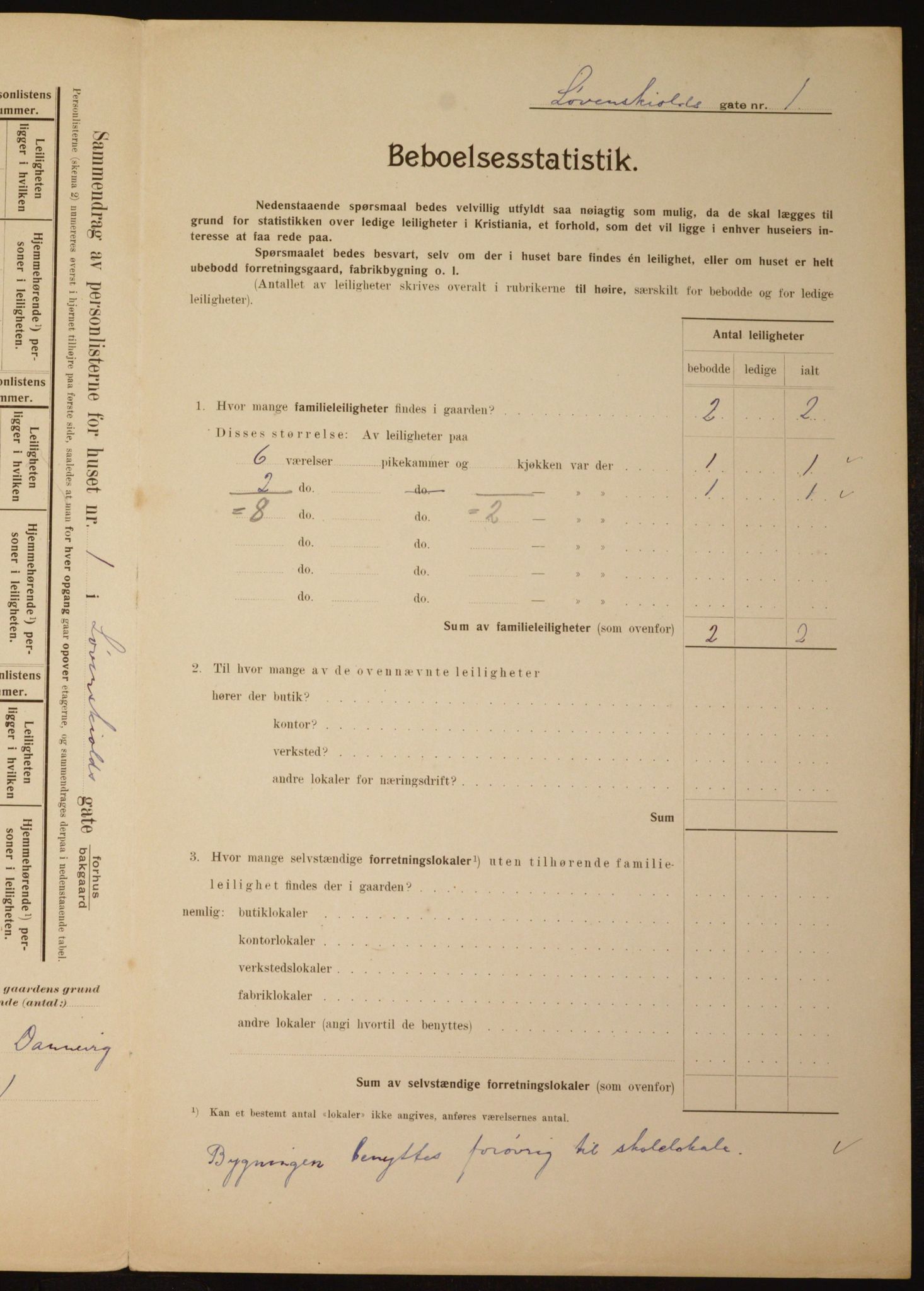 OBA, Municipal Census 1910 for Kristiania, 1910, p. 56764