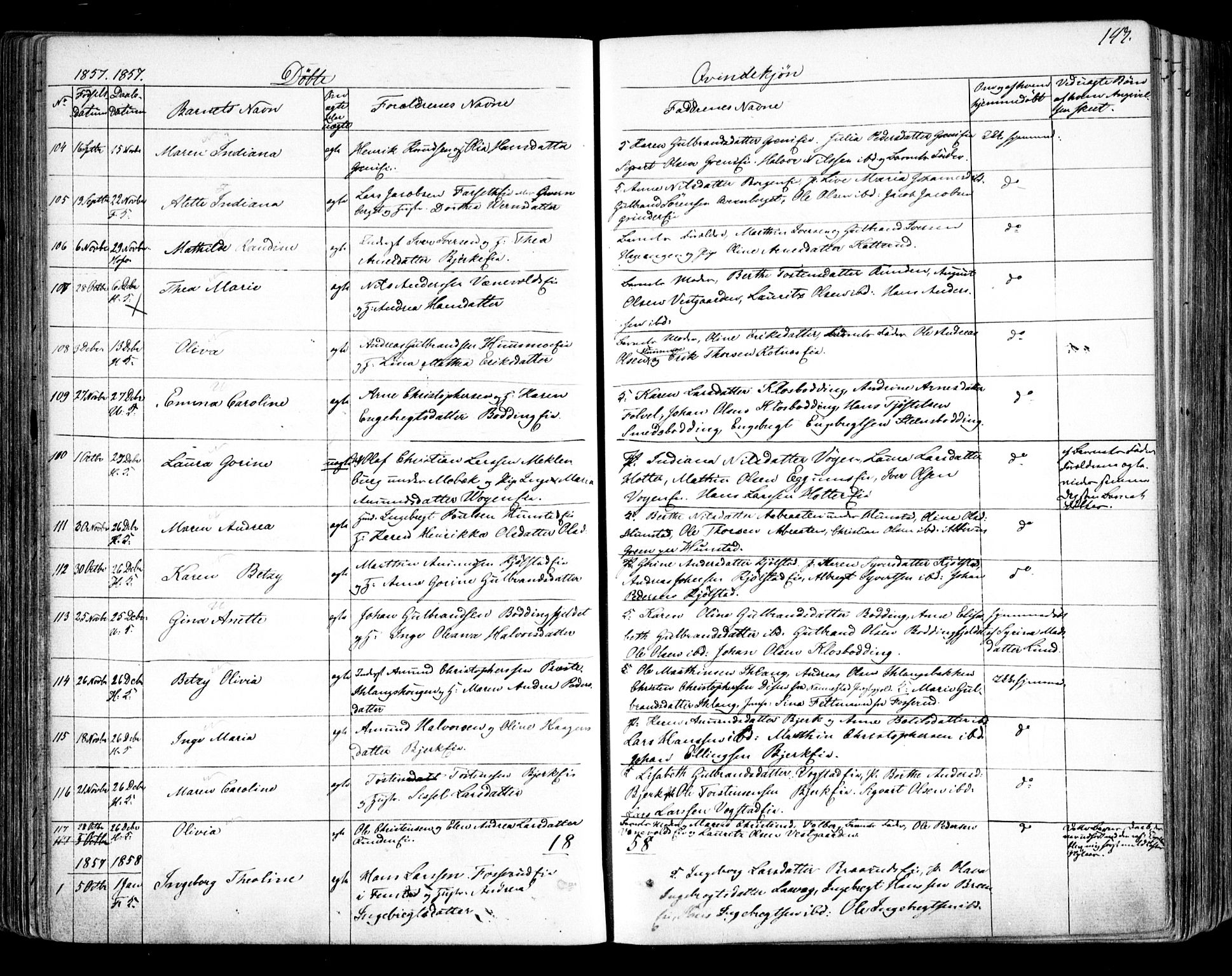 Nes prestekontor Kirkebøker, SAO/A-10410/F/Fa/L0007: Parish register (official) no. I 7, 1846-1858, p. 147
