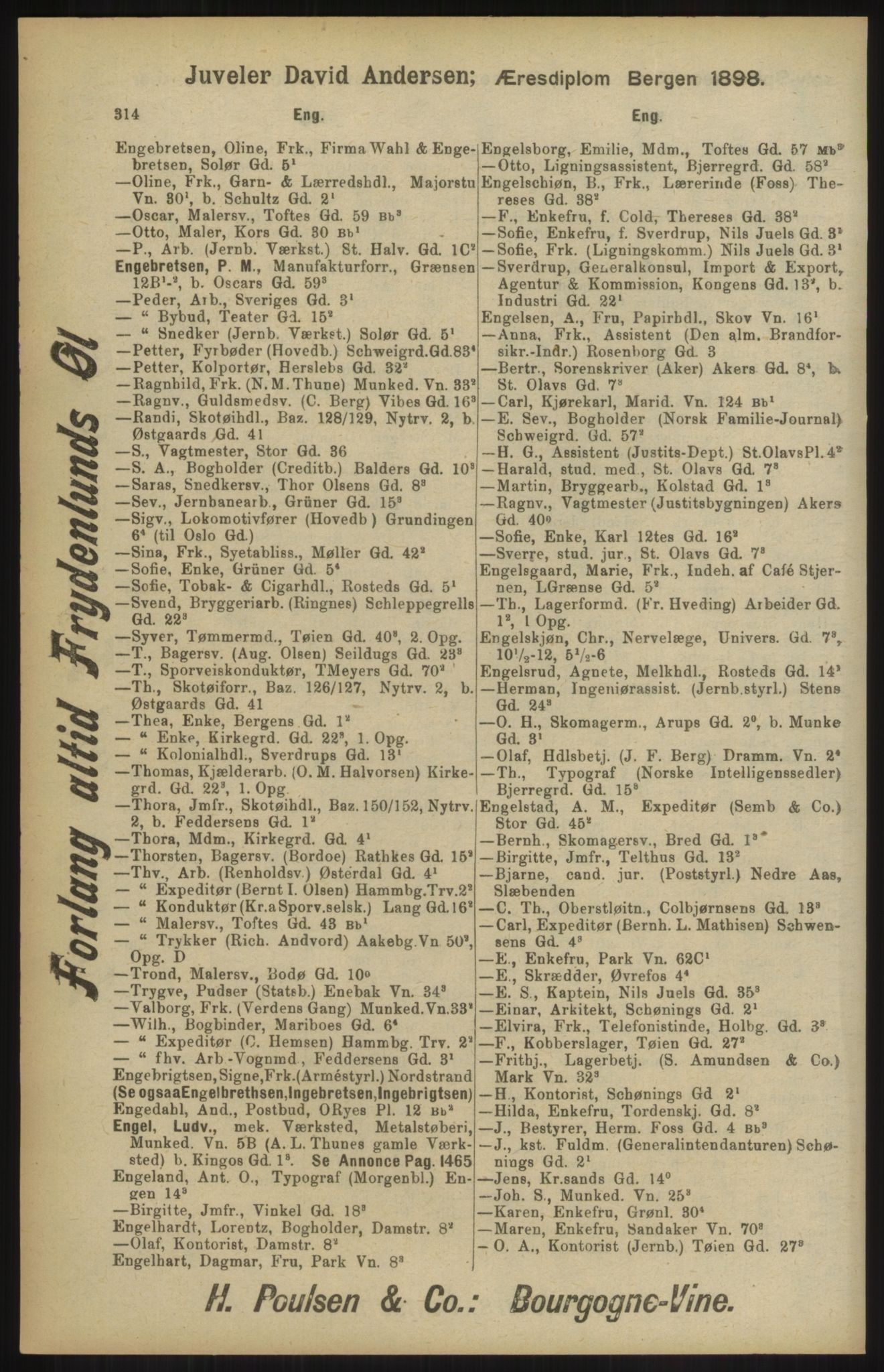 Kristiania/Oslo adressebok, PUBL/-, 1904, p. 314