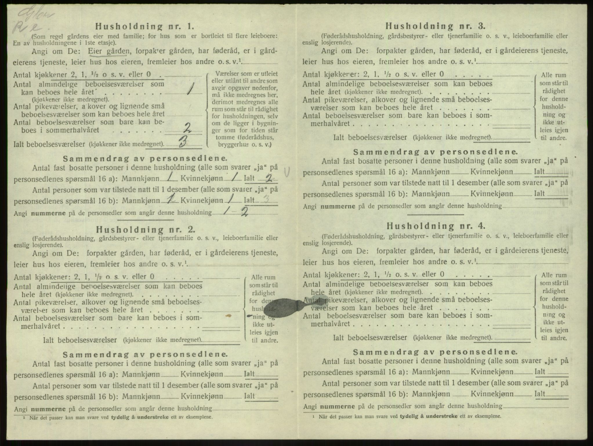 SAB, 1920 census for Fjaler, 1920, p. 307