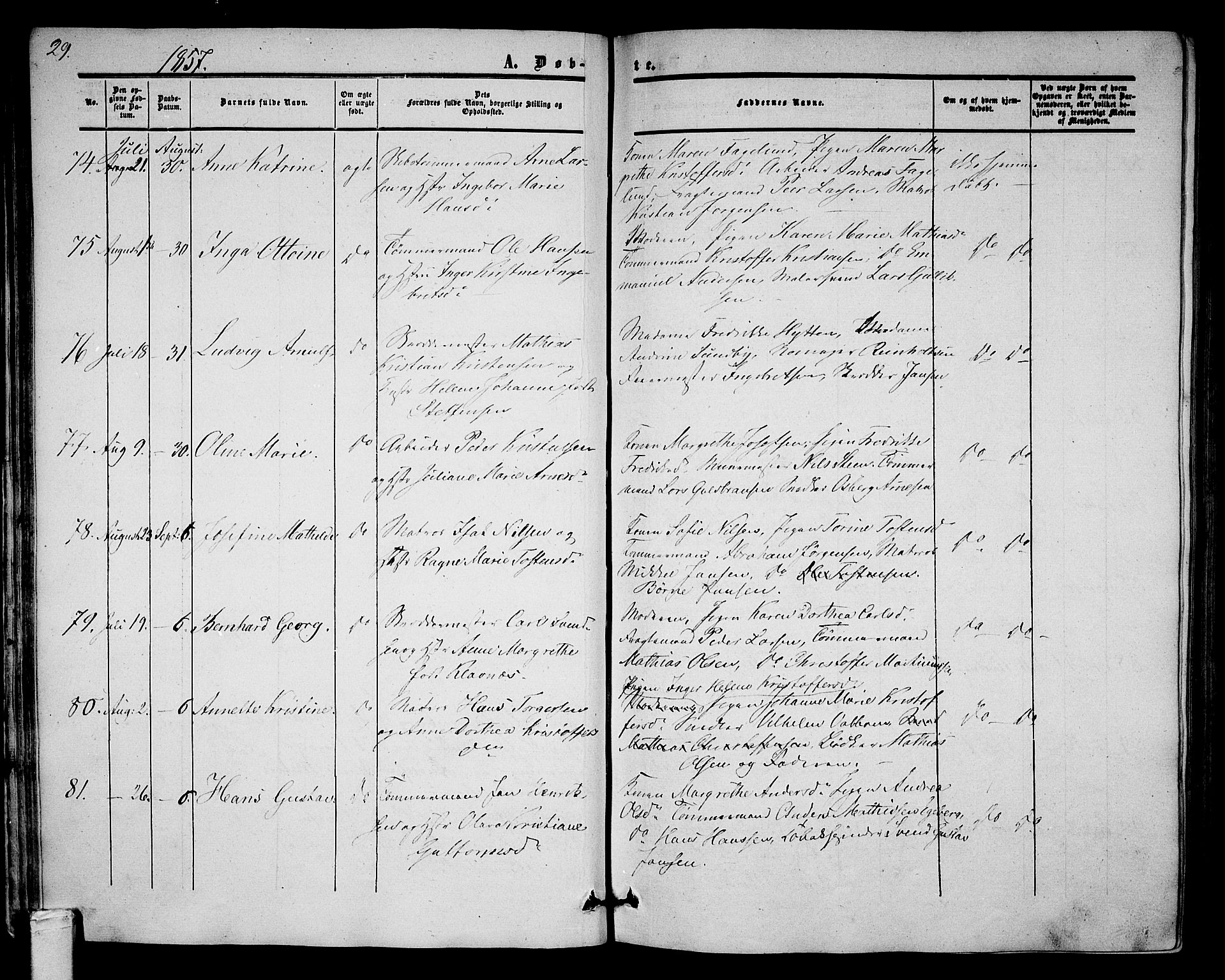 Tønsberg kirkebøker, SAKO/A-330/G/Ga/L0003: Parish register (copy) no. 3, 1855-1864, p. 29