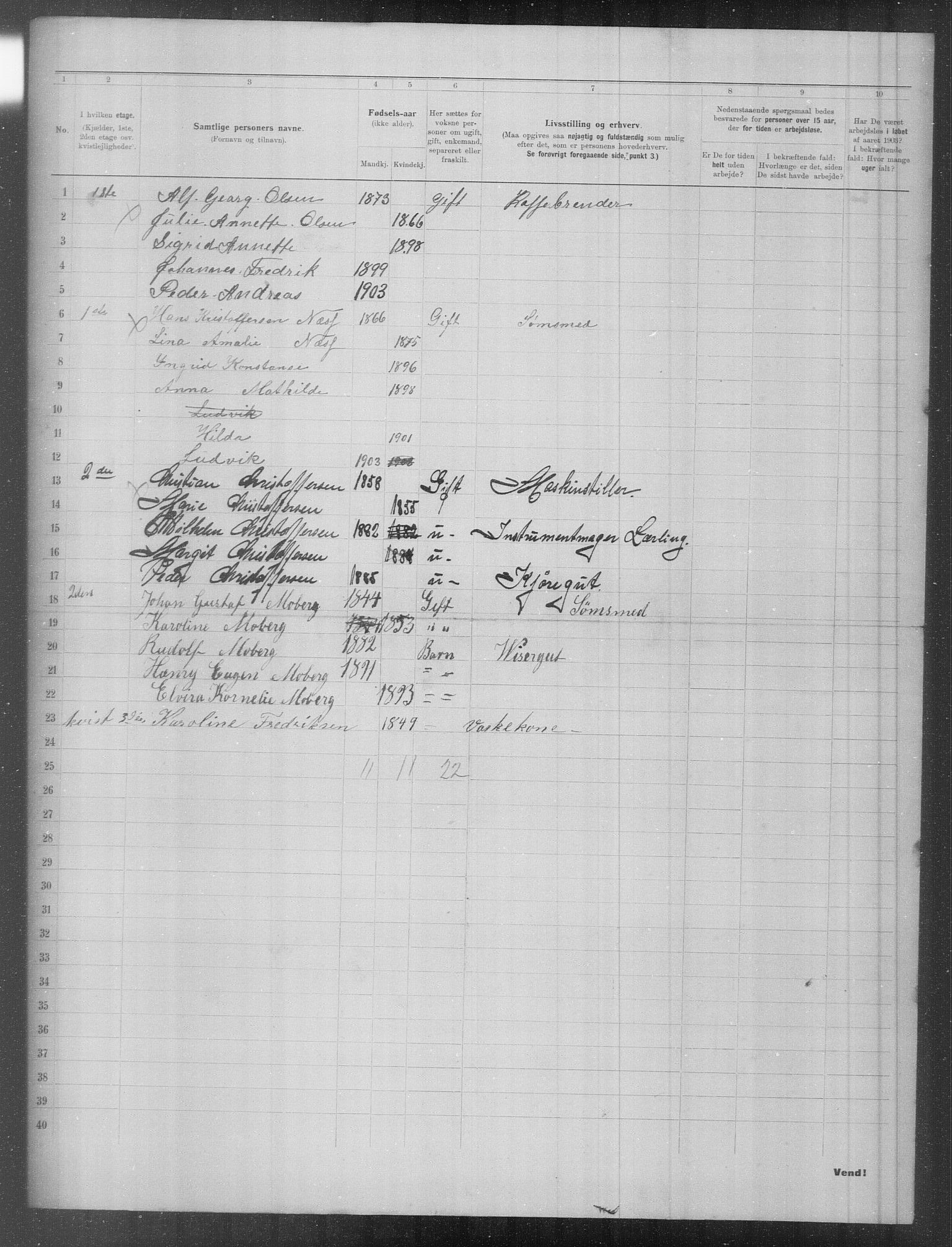 OBA, Municipal Census 1903 for Kristiania, 1903, p. 10223