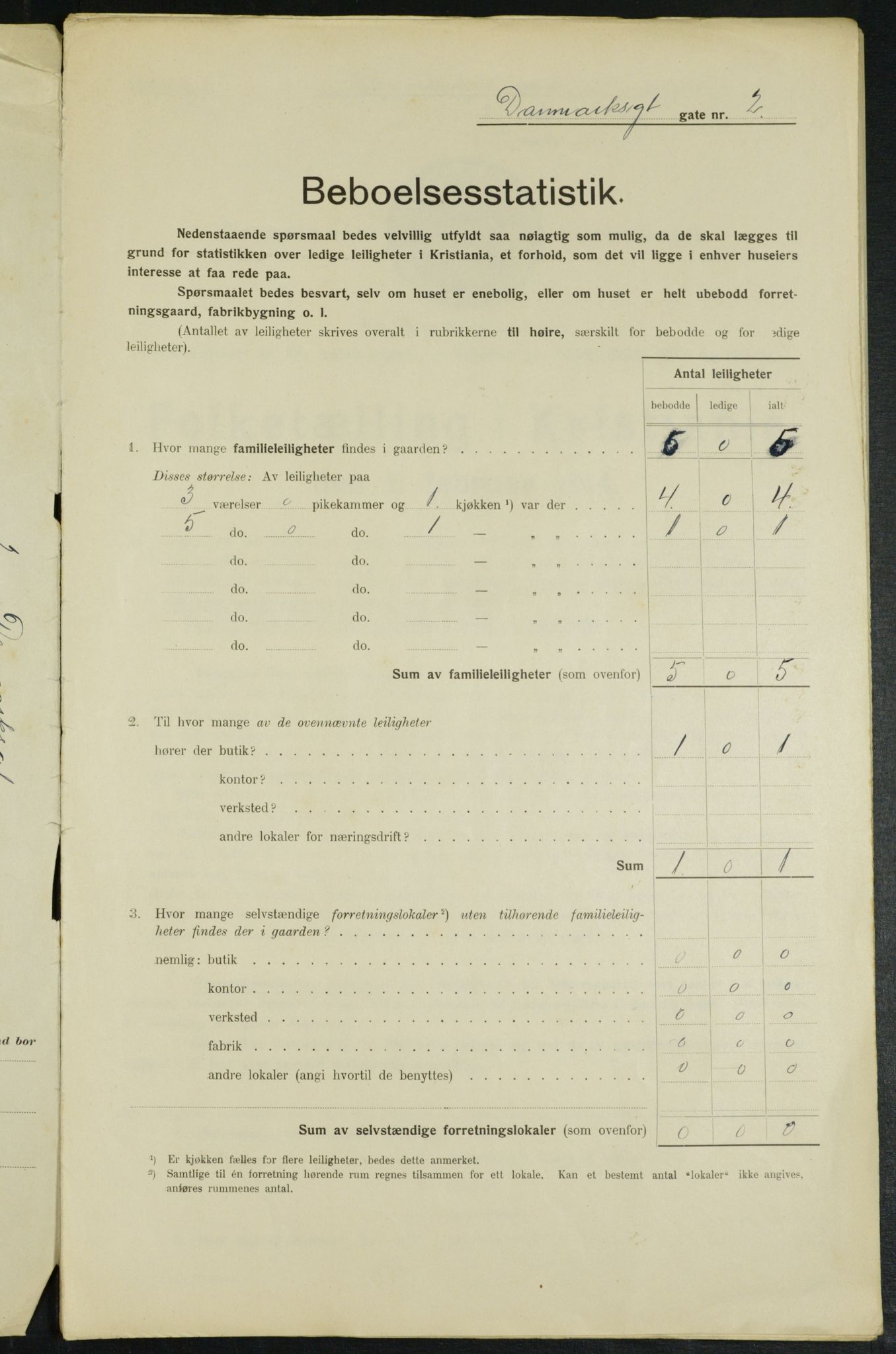 OBA, Municipal Census 1914 for Kristiania, 1914, p. 14707