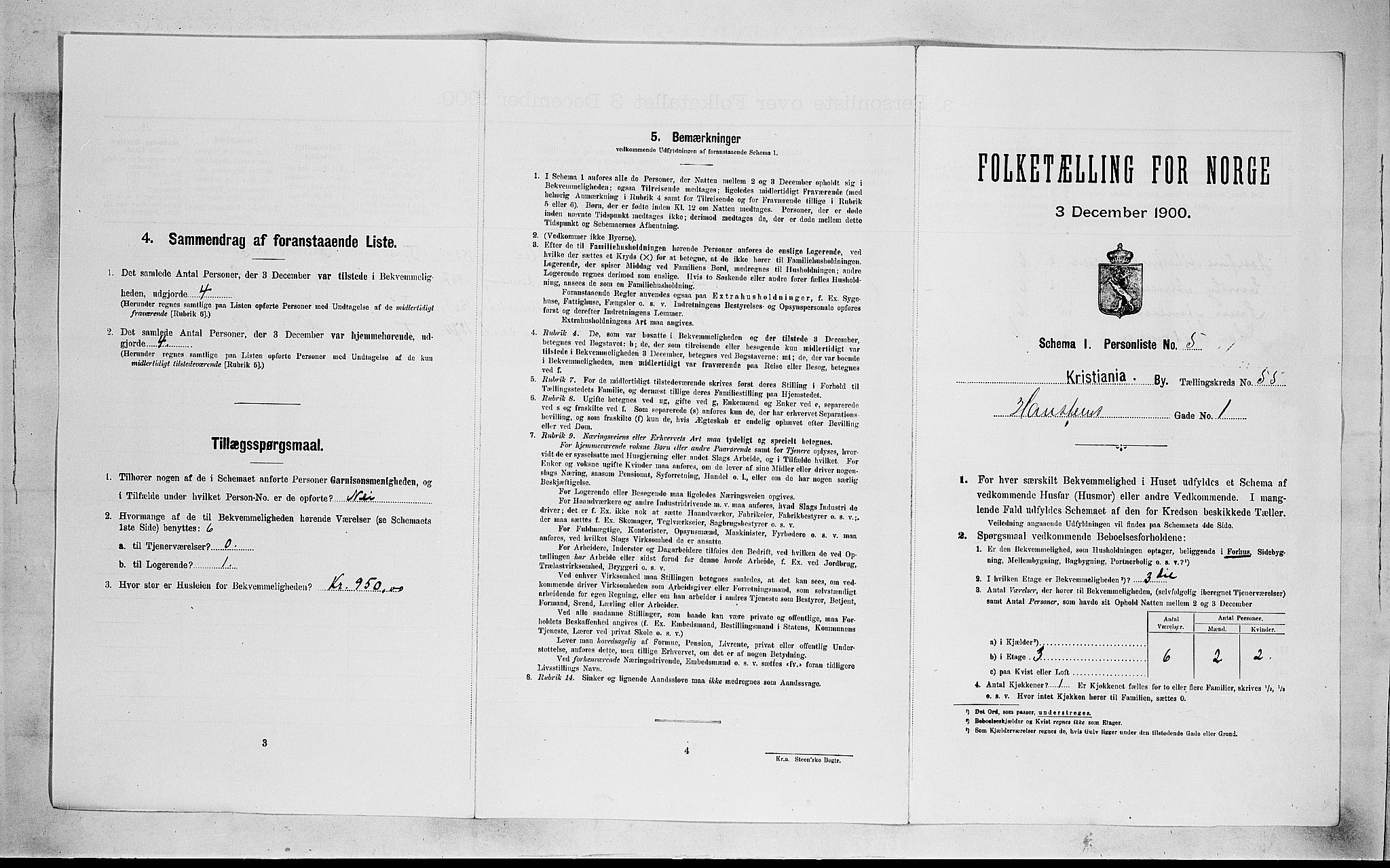 SAO, 1900 census for Kristiania, 1900, p. 32699