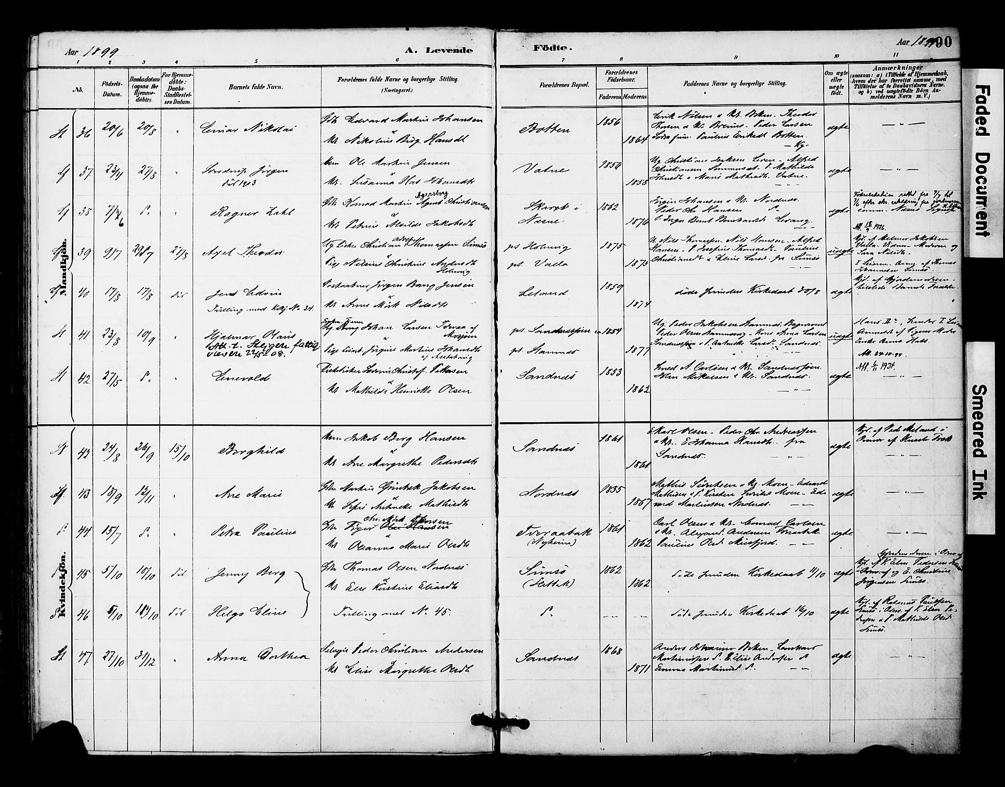 Ministerialprotokoller, klokkerbøker og fødselsregistre - Nordland, AV/SAT-A-1459/831/L0471: Parish register (official) no. 831A02, 1886-1901, p. 90