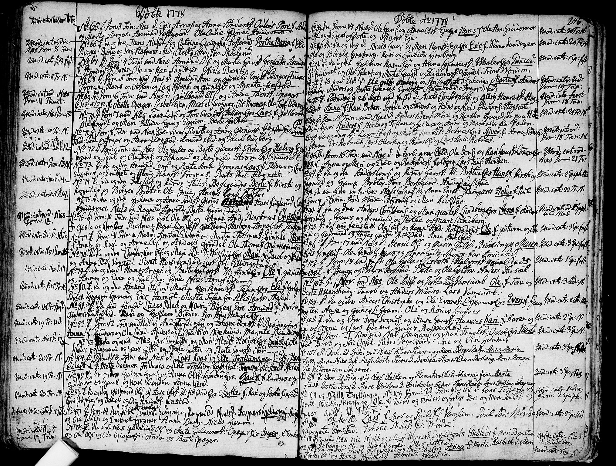 Nes prestekontor Kirkebøker, AV/SAO-A-10410/F/Fa/L0003: Parish register (official) no. I 3, 1734-1781, p. 246